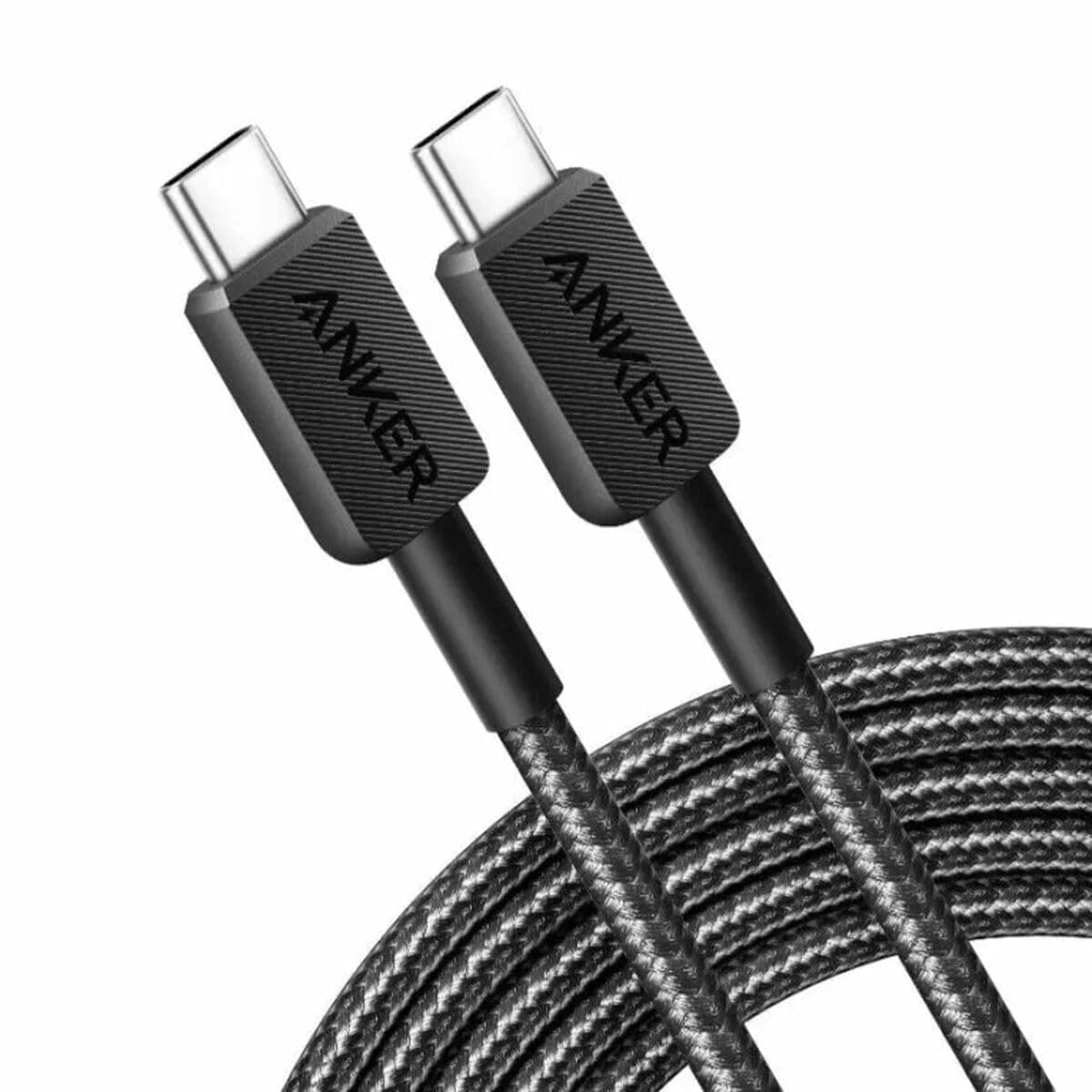 Anker 322 USB-C auf USB-C Kabel (90cm, Geflochten), Schwarz - Bild 1