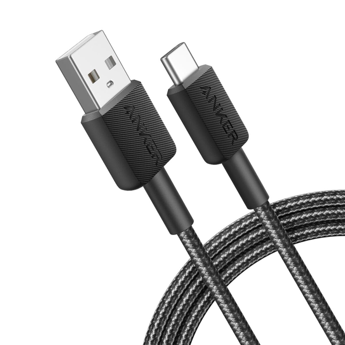 Anker 322 USB-A auf USB-C Kabel (90cm, Geflochten), Schwarz - Bild 1