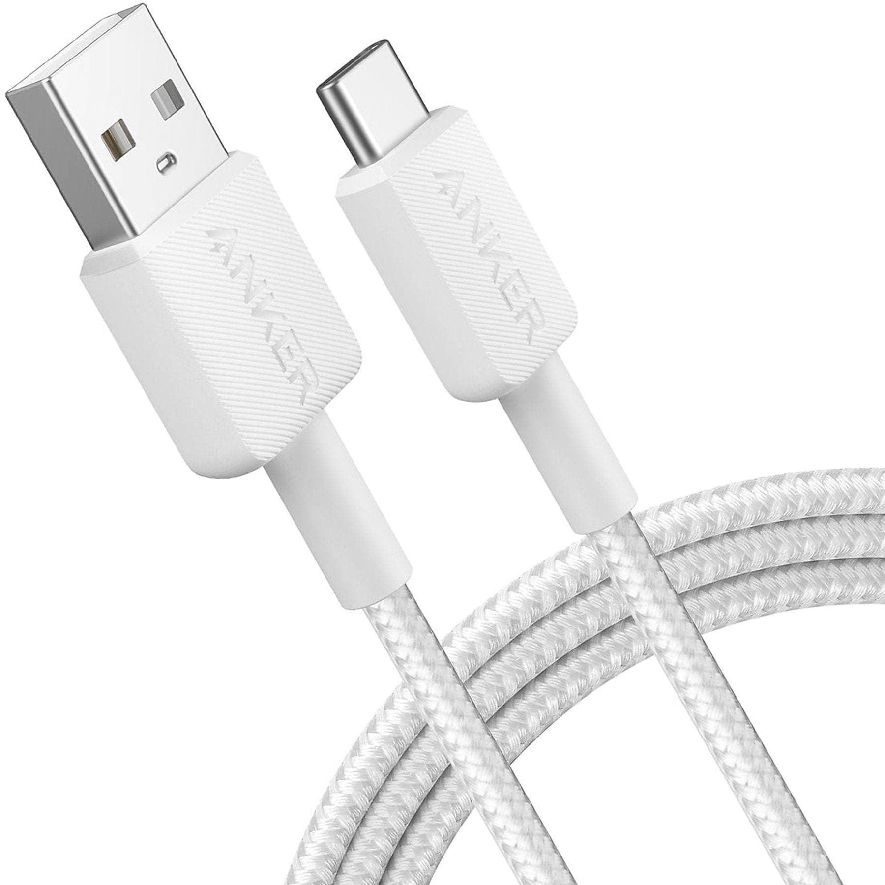 Anker 322 USB-A auf USB-C Kabel (180cm, Geflochten), Wei&szlig; - Bild 1