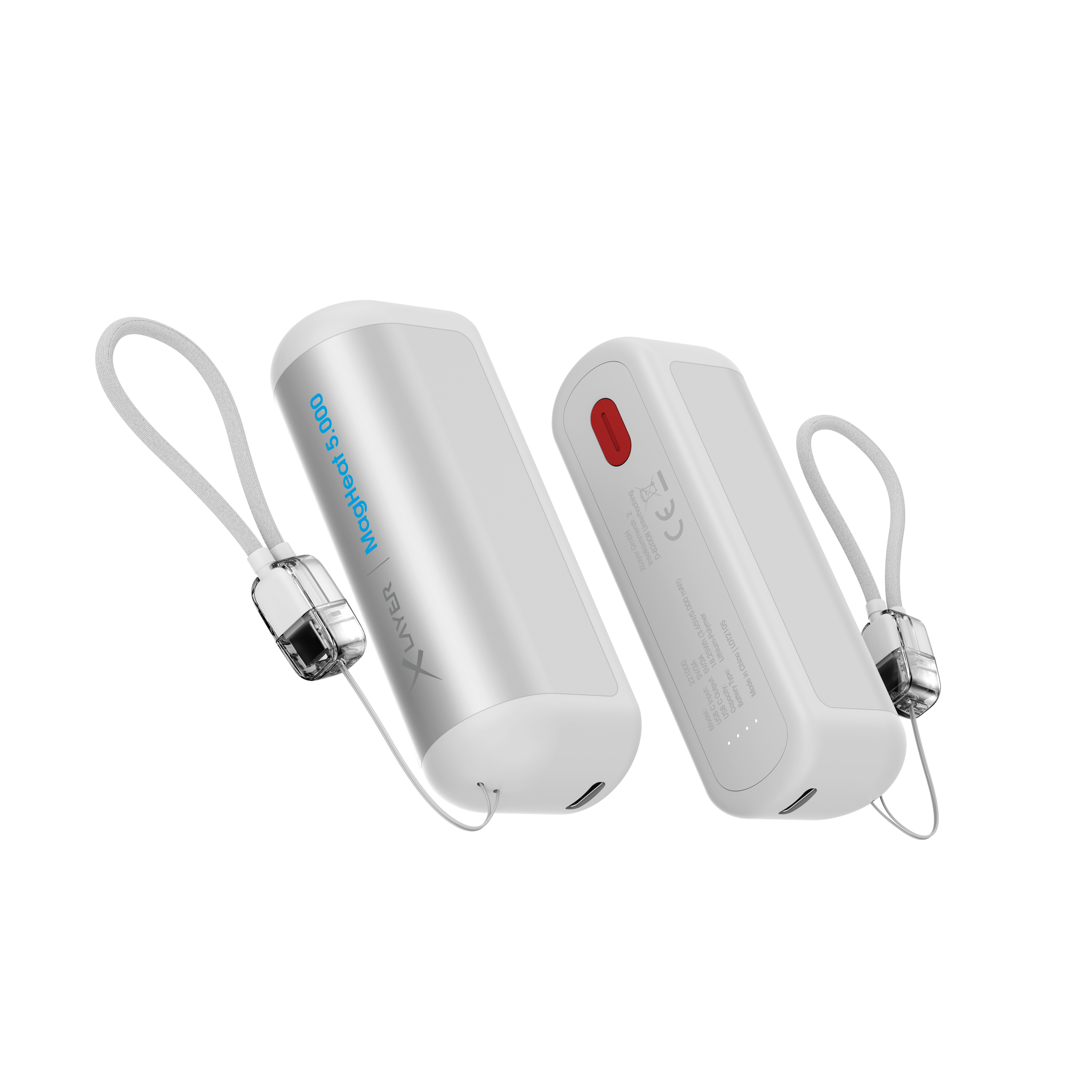 XLayer Powerbank Plus + Handw&auml;rmer Duo 2x 5000mAh, Wei&szlig; - Bild 1