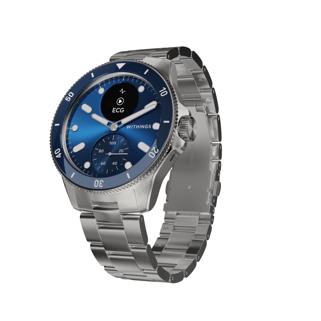 Withings ScanWatch Nova 42mm Blue Smartwatch (Herzfrequenzmessung, Schrittz&auml;hler) - Bild 1