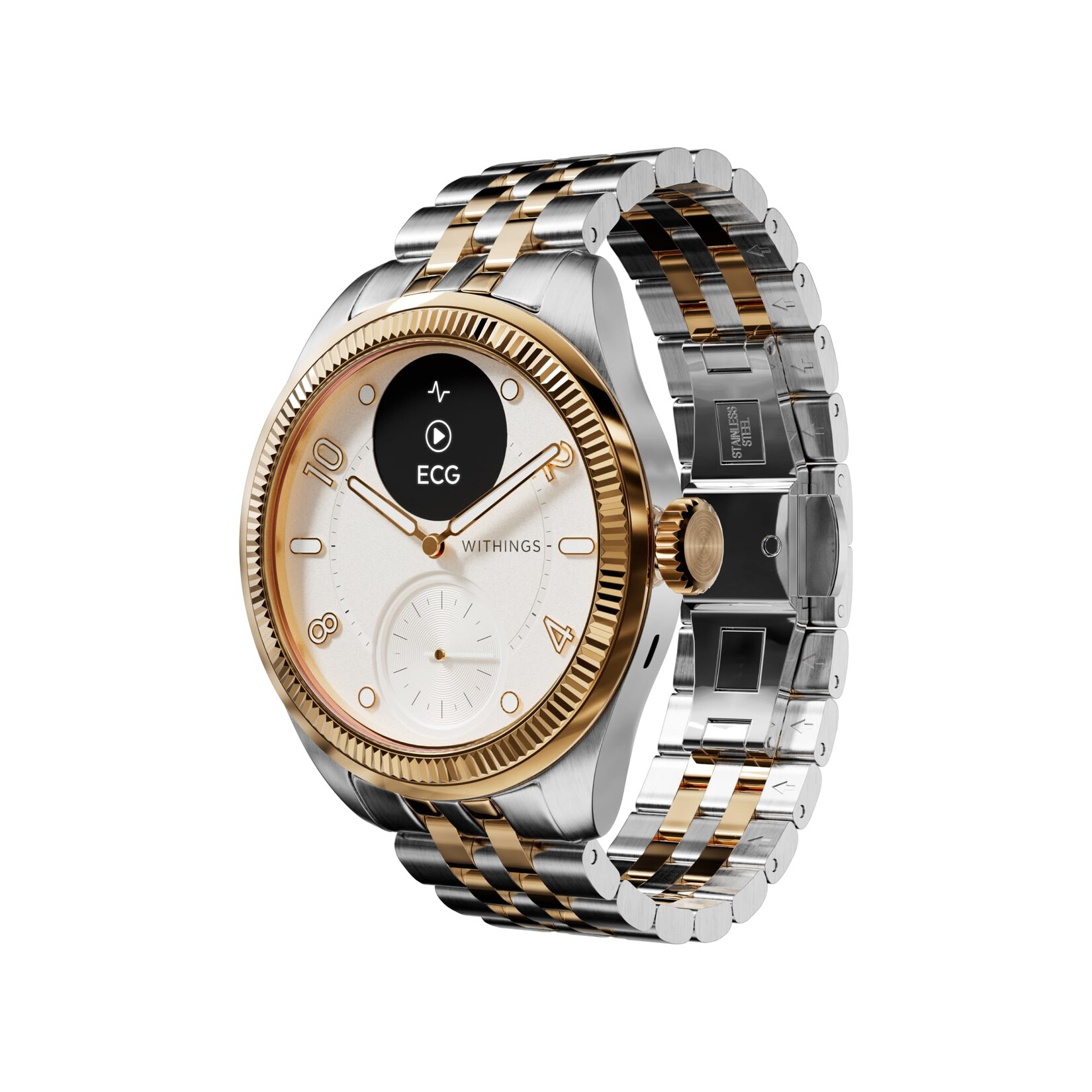 Withings ScanWatch Nova Brilliant 39mm Titanium Silver Smartwatch (Herzfrequenzmessung, Schrittzähler)