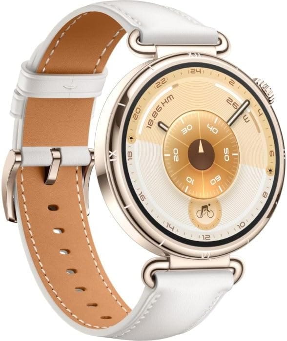 Huawei Watch GT6, 41mm, Goldfarbenes Edelstahlgeh&auml;use mit wei&szlig;em Kompositarmband (Herzfrequenzmessung, Schlafmonitoring) - Bild 1