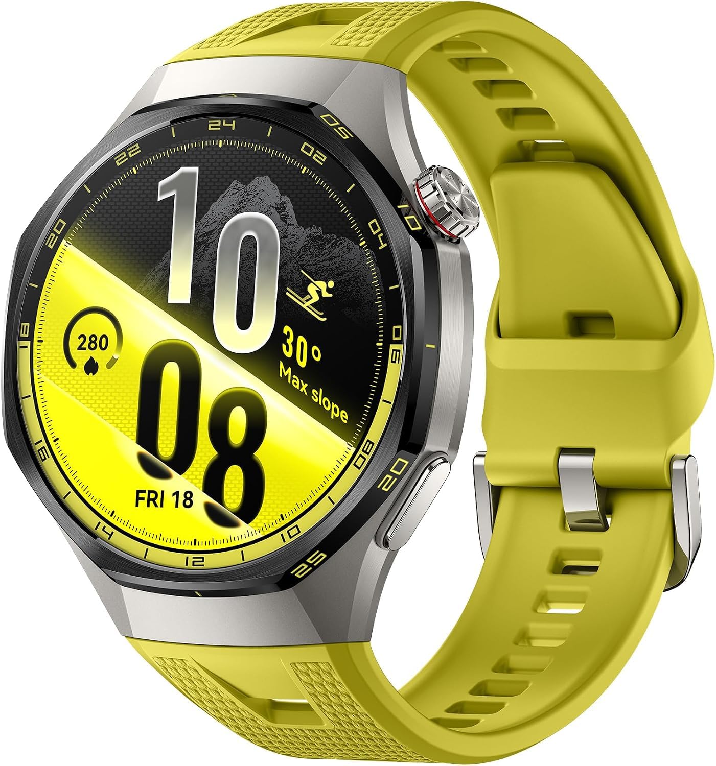 Huawei WATCH GT 7 Pro, 46 mm, Geh&auml;use aus Titanlegierung + gelbem Fluorelastomer-Armband Smartwatch (Herzfrequenzmessung, EKG, Schlafanalyse) - Bild 1