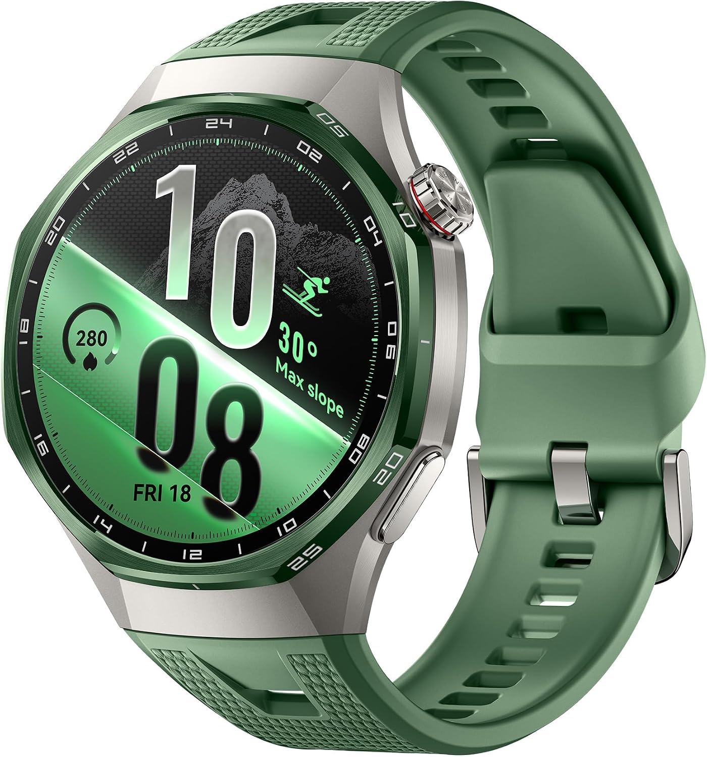 Huawei WATCH GT 7 Pro, 46 mm, Geh&auml;use aus Titanlegierung + gr&uuml;nem Fluorelastomer-Armband Smartwatch (Herzfrequenzmessung, EKG, Schlafanalyse) - Bild 1