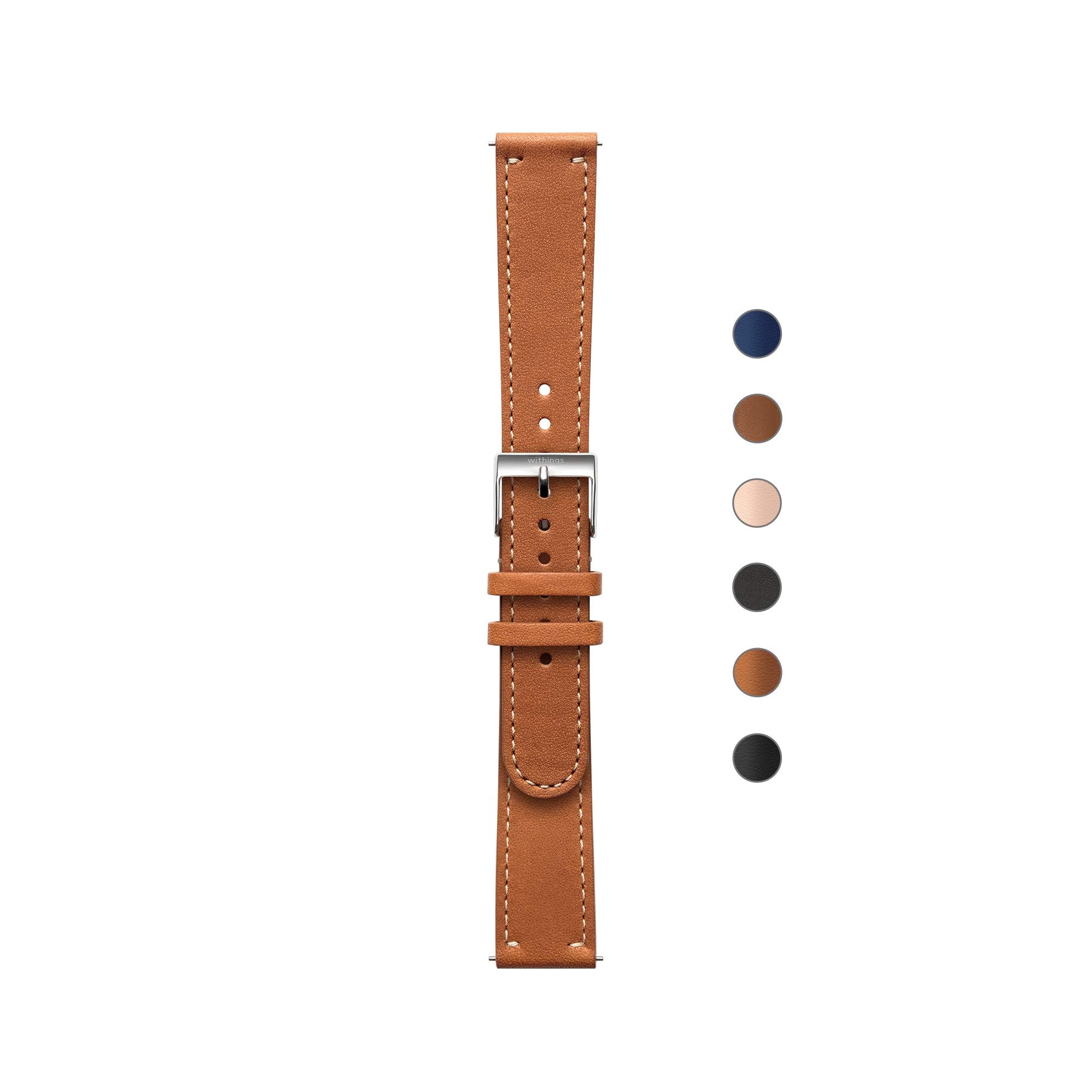 Withings Leather Wristband 18mm Braun Armband - Bild 1