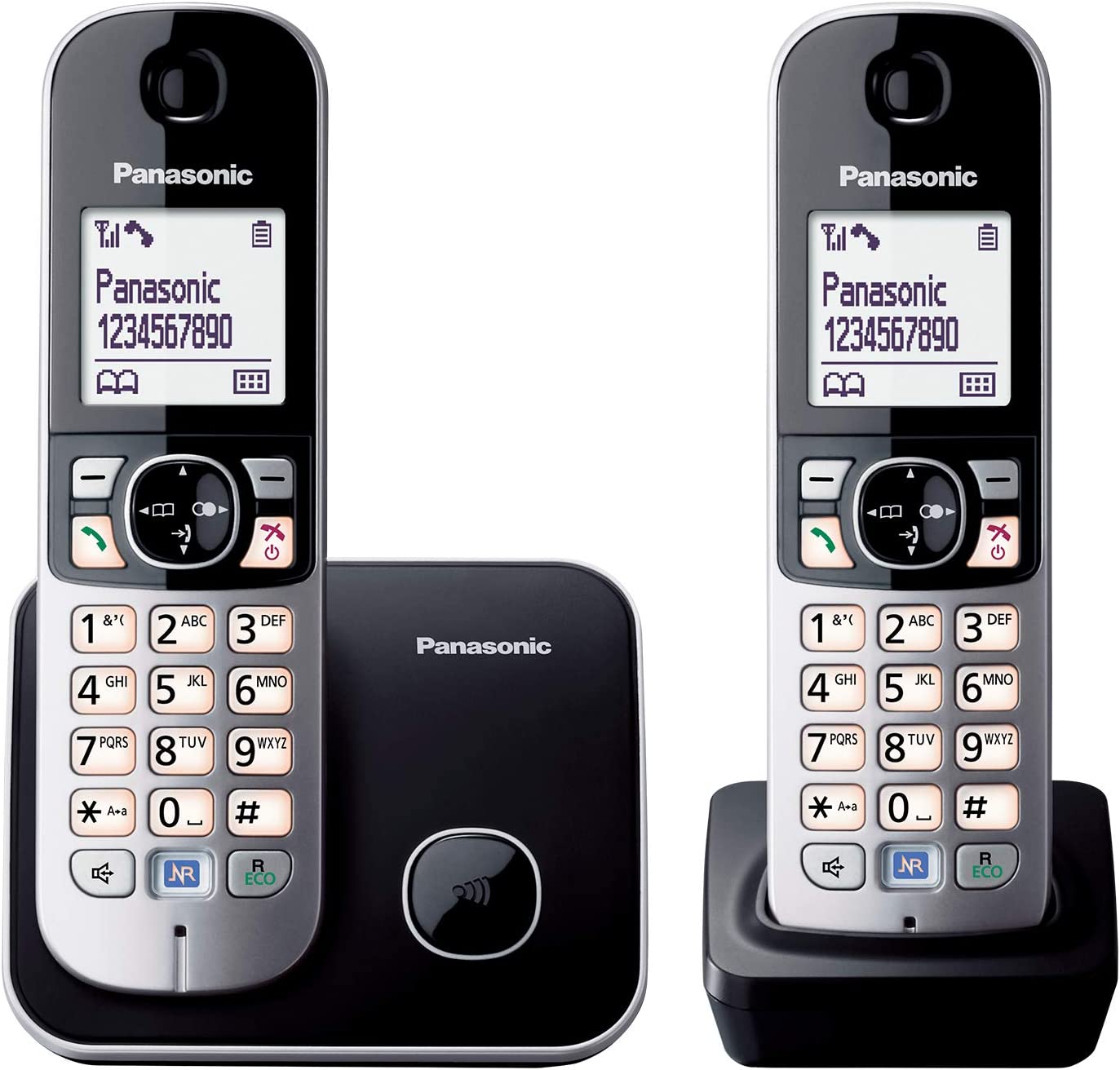 Panasonic KX-TG 6812 GB Duo schwarz Schnurloses Telefon - Bild 1