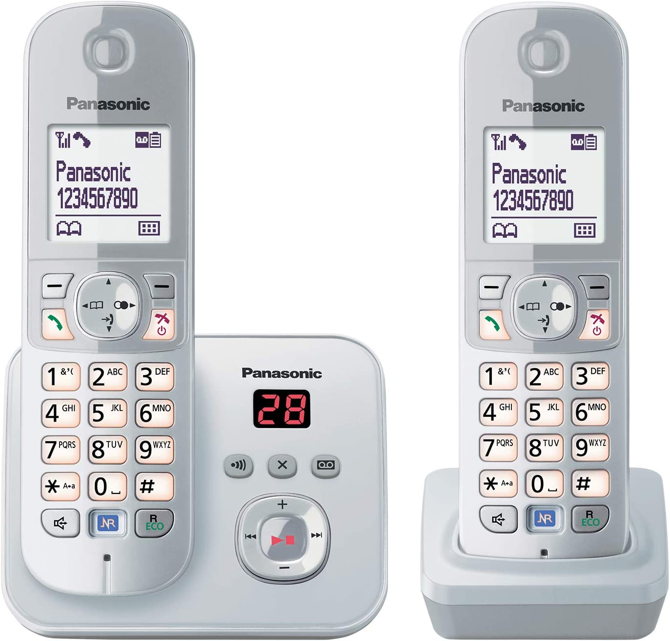 Panasonic KX-TG 6822 GS Duo perlsilber Schnurloses Telefon - Bild 1