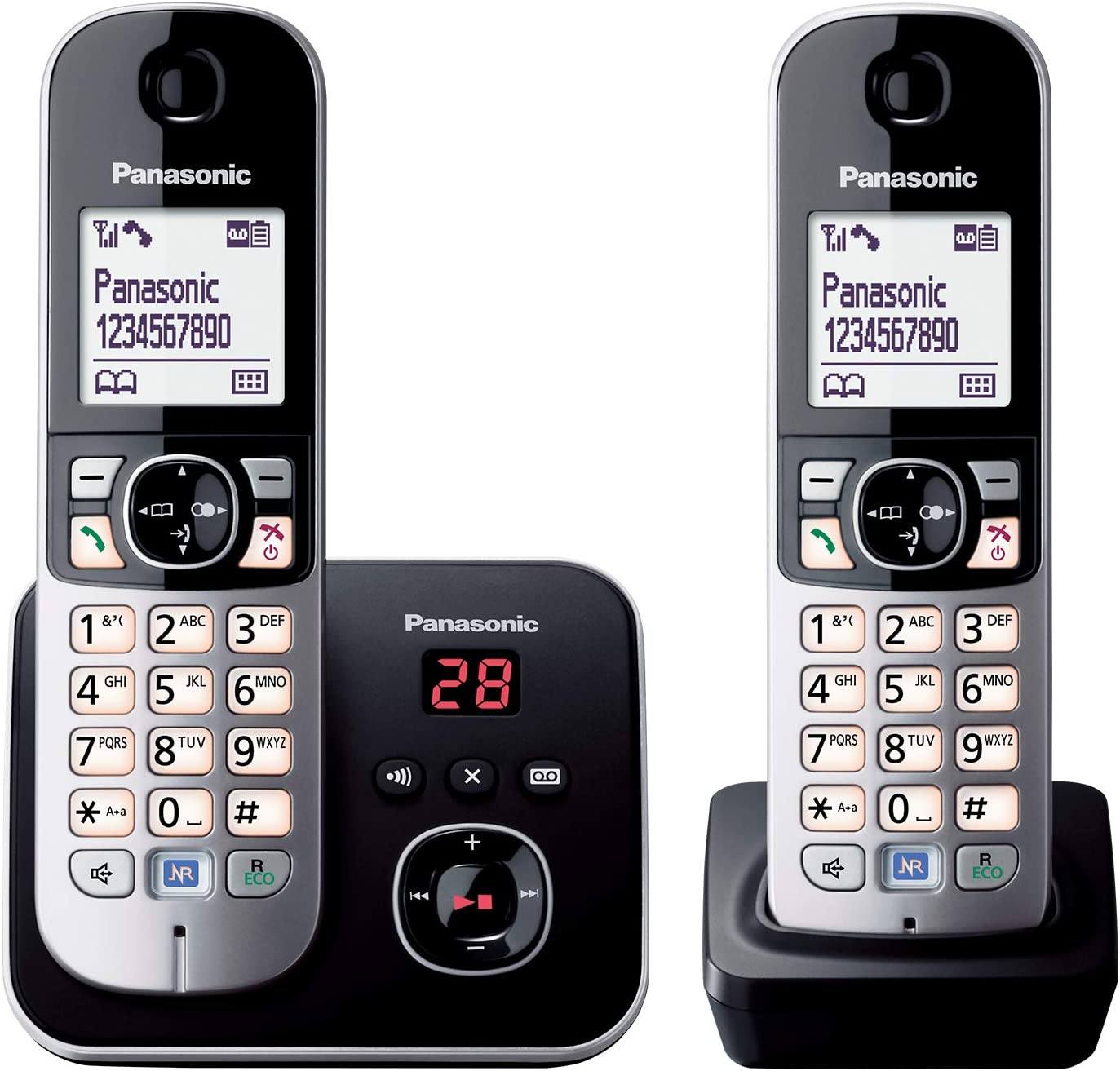 Panasonic KX-TG 6822 GB Duo schwarz Schnurloses Telefon - Bild 1