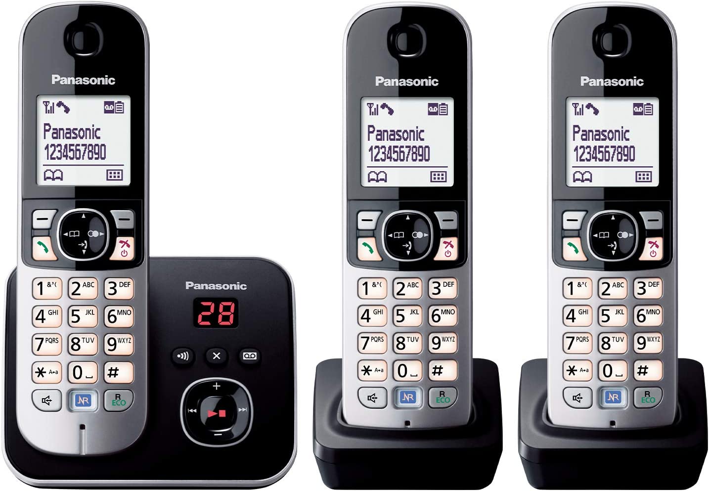 Panasonic KX-TG 6823 GB Trio schwarz Schnurloses Telefon - Bild 1