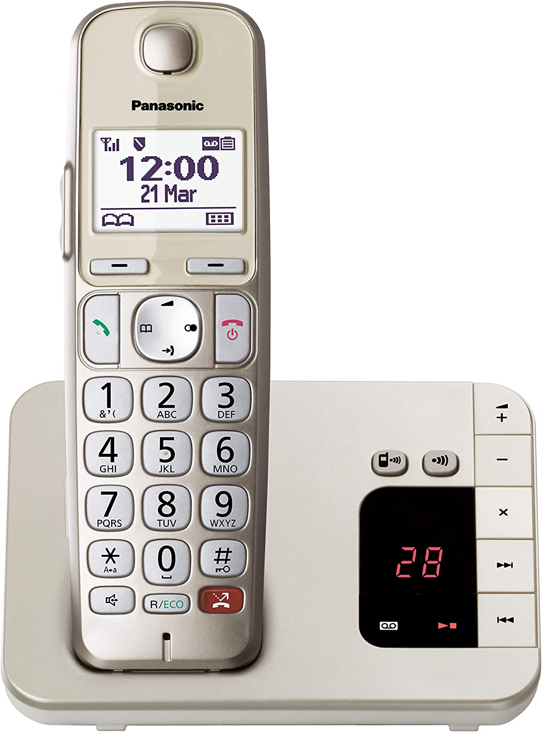 Panasonic KX-TGE260GN champagner Schnurloses-Telefon - Bild 1