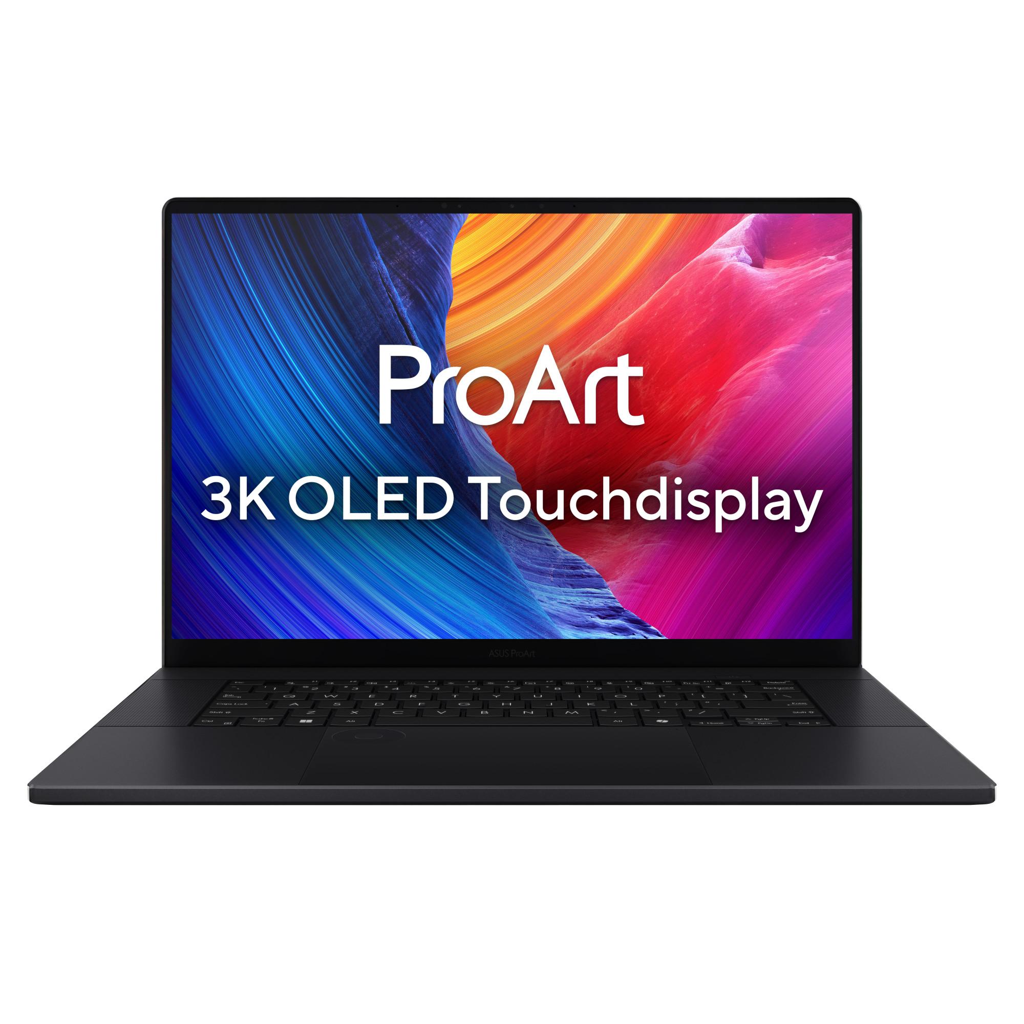 ASUS ProArt P16, 16 Zoll, Touch, OLED, 3K, AMD Ryzen AI 9 HX 370, 32GB, 1 TB SSD, NVIDIA GeForce RTX 5060 (H7606WM-SR127W, Nano Black, 120 Hz, 0,2 ms, DisplayHDR True Black 500) - Bild 1