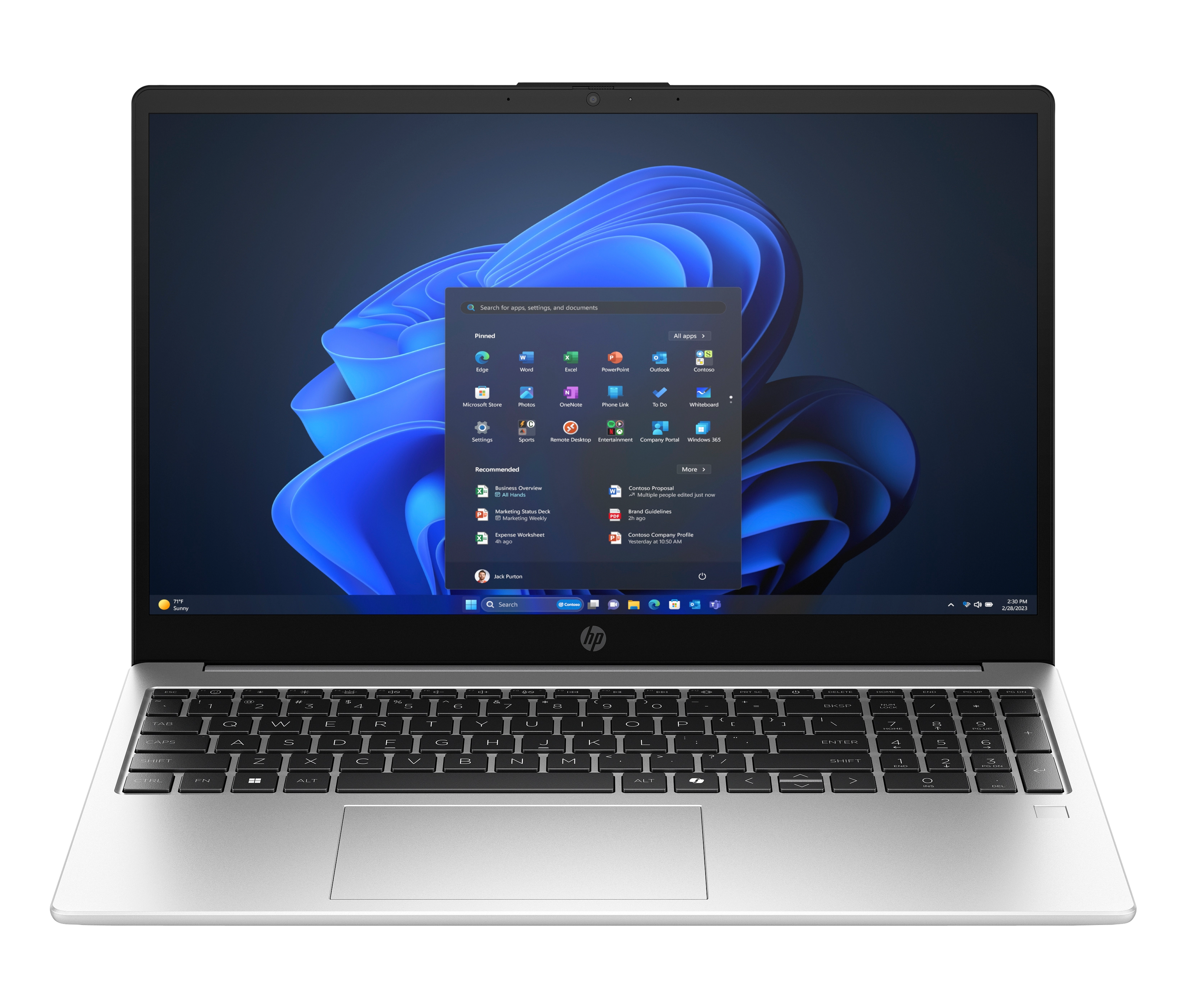 HP 255R G10, Silber, 15,6 Zoll, Full-HD, AMD Ryzen 3 7335U, 16 GB DDR5, 512 GB SSD - Bild 1