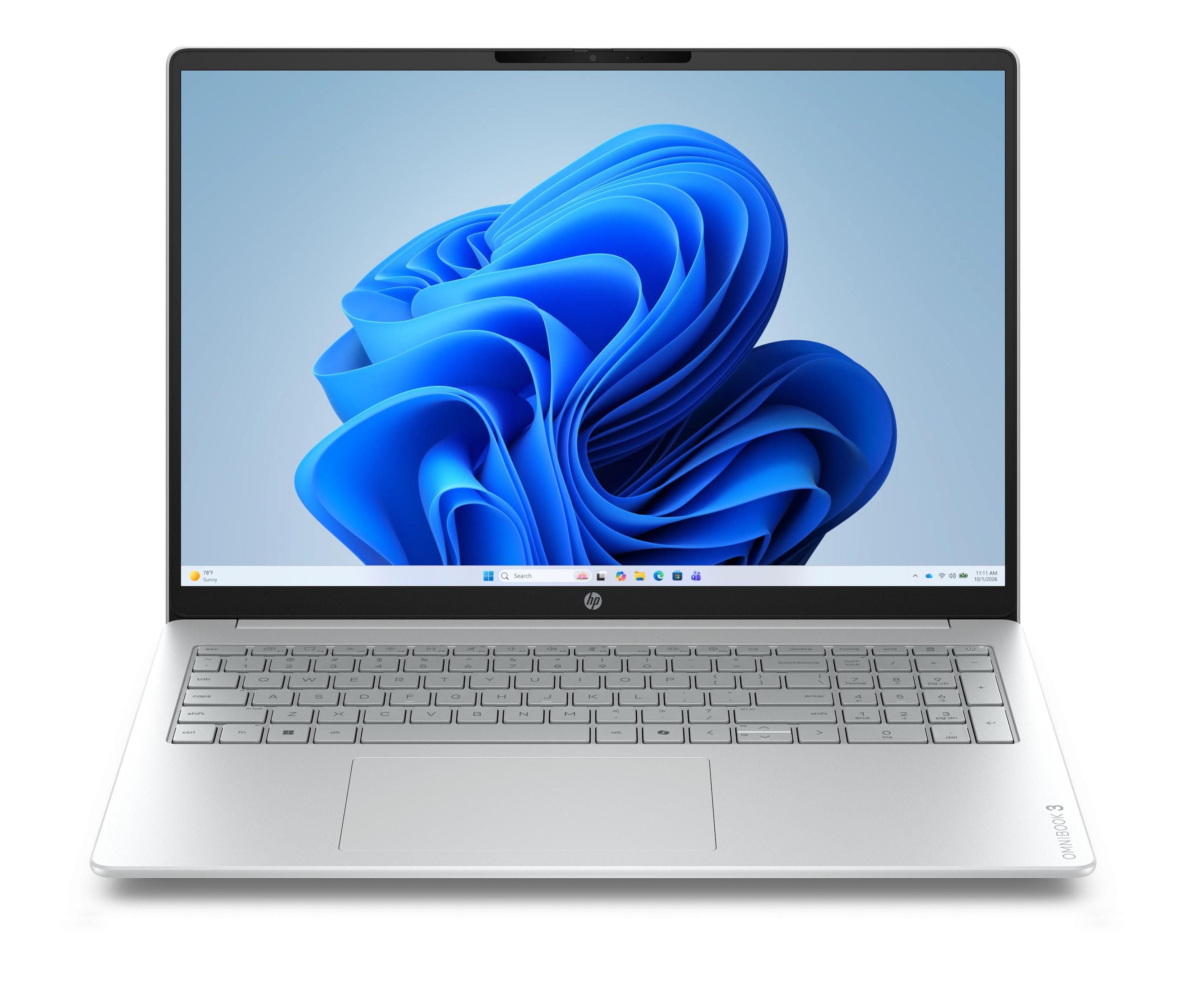 HP Omnibook 3 16-by0531ng, Silber, 16 Zoll, Full HD, IPS, AMD Ryzen 3 30, 8 GB, 512 GB, Radeon 610M Notebook (D46JYEA) - Bild 1