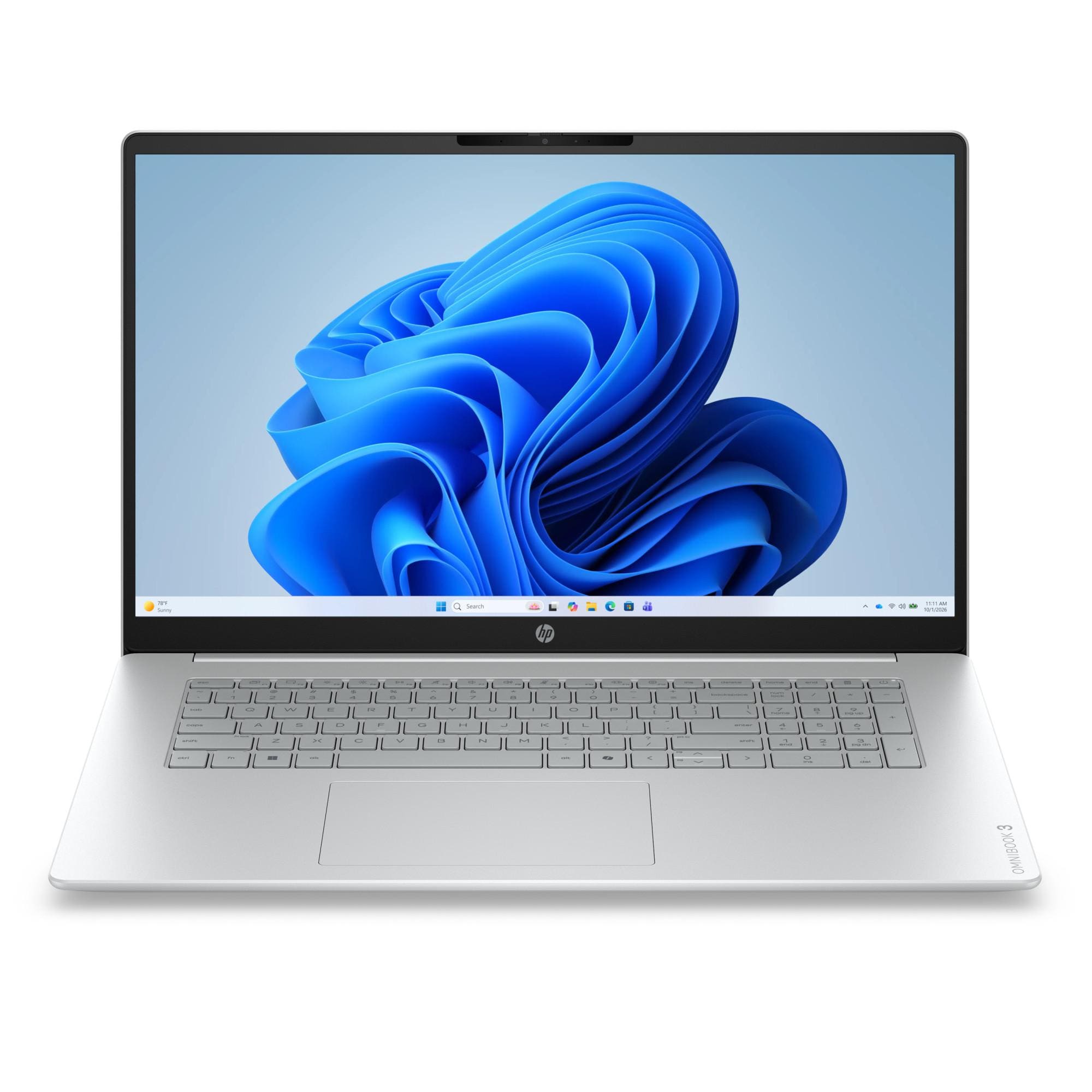 HP OmniBook 3 17-dk0551ng, Silber, 17,3 Zoll, Full-HD, Intel Core 5 120U, 16 GB, 1 TB - Bild 1