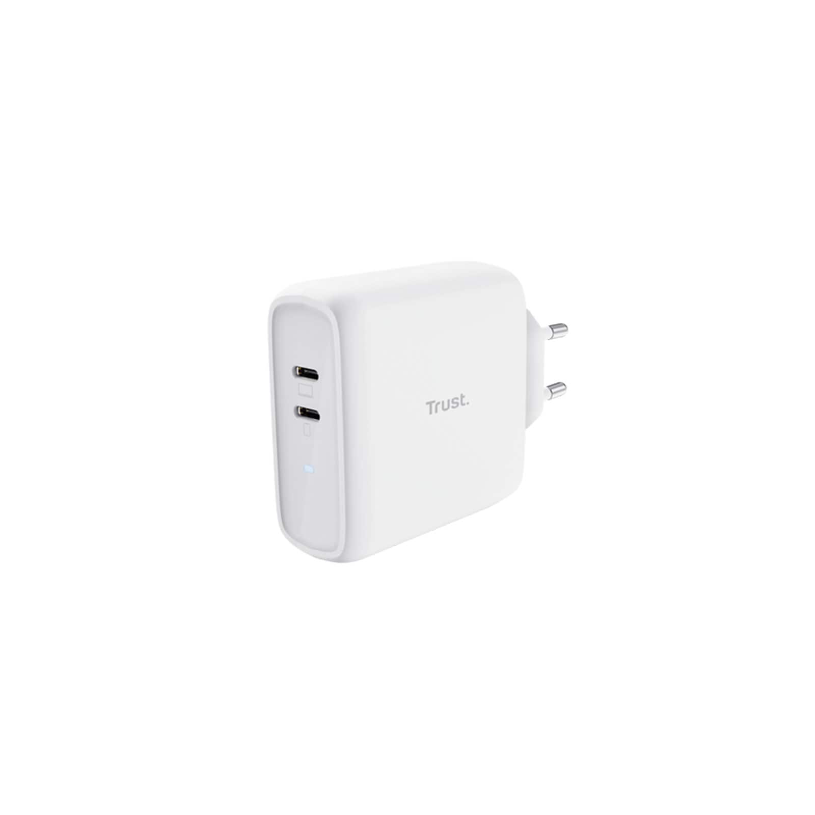 Trust Maxo USB-C-GaN-Ladeger&auml;t 65 W mit 2 USB-C-Anschl&uuml;ssen, Wei&szlig; (25526) - Bild 1