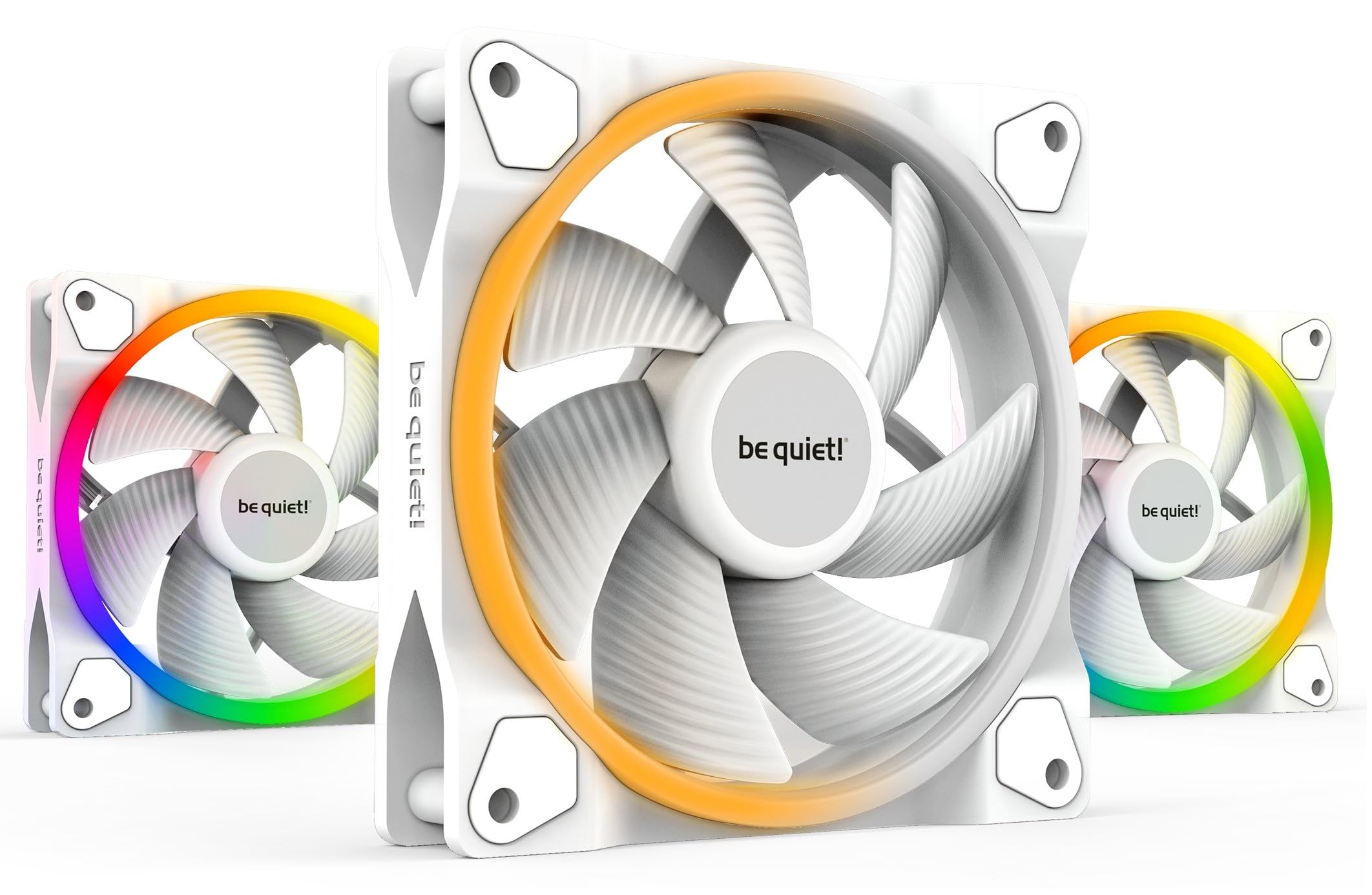 Be quiet! 120*120*25 Light Wings White PWM (3x) Geh&auml;usel&uuml;fter - Bild 1