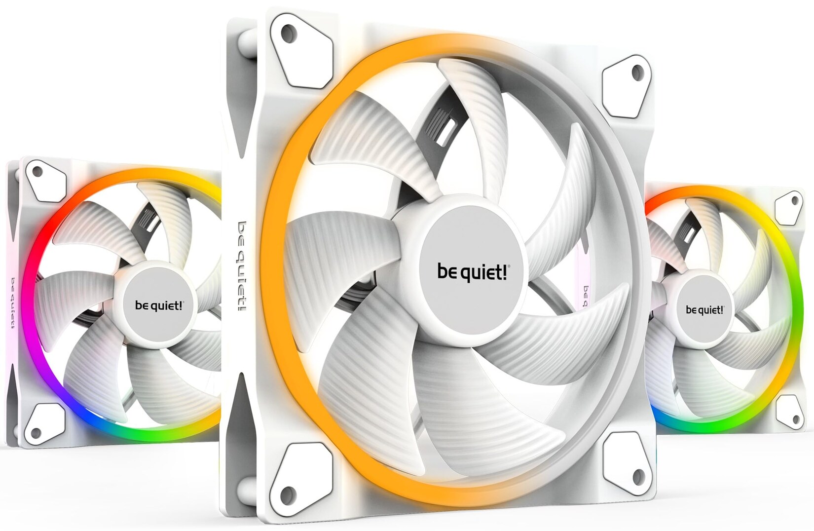 Be quiet! 140*140*25 Light Wings White PWM (3x) Gehäuselüfter - Farbe: Weiß