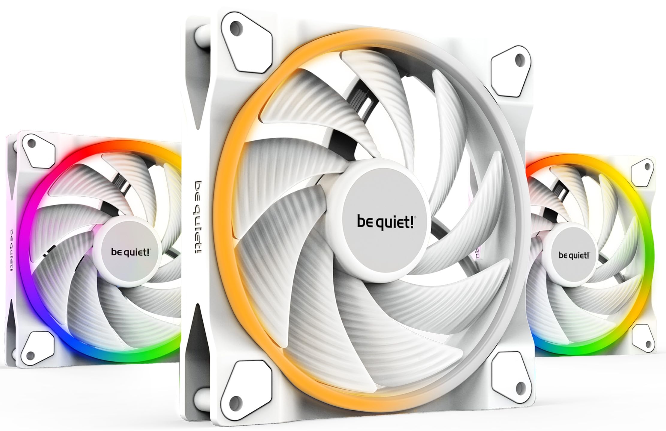 Be quiet! 140*140*25 Light Wings White PWM speed 3x Geh&auml;usel&uuml;fter - Bild 1