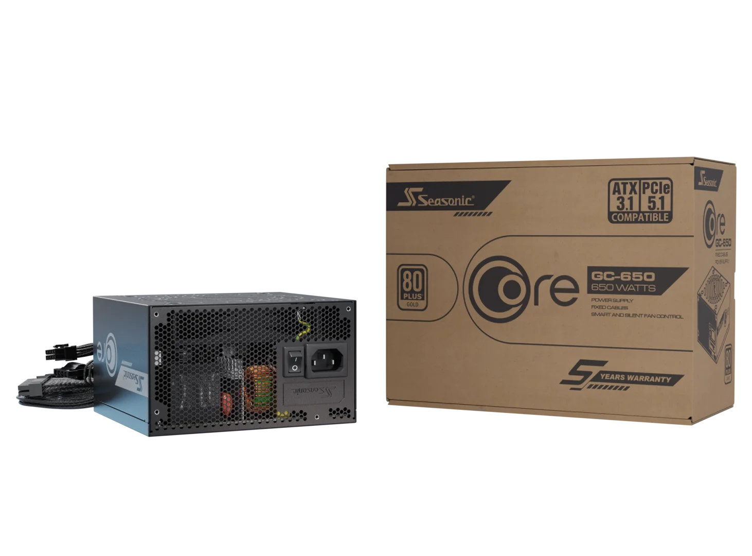 Seasonic 650W Core GC-650 ATX3 (80+Gold) PC-Netzteil - Bild 1