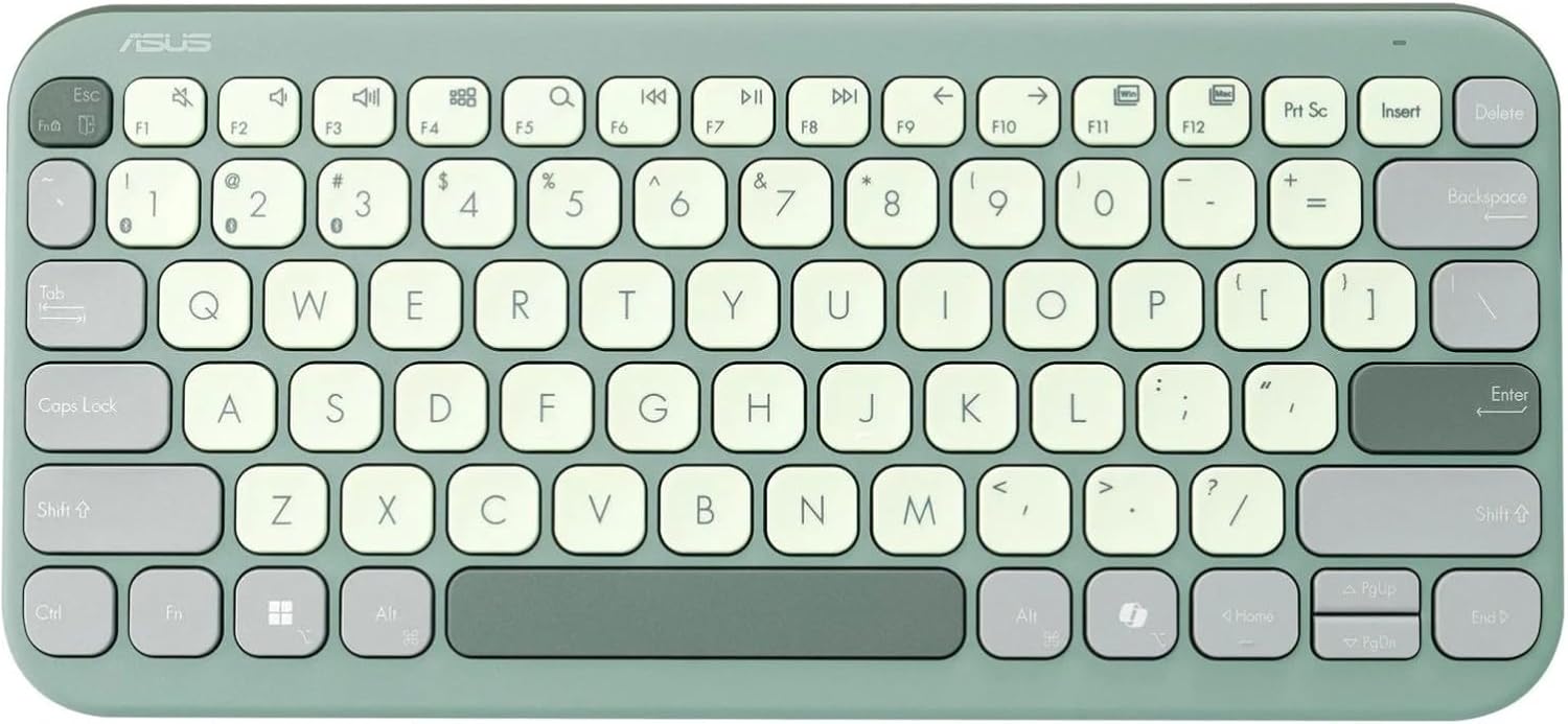 ASUS KW100 Tastatur, Gr&uuml;n (DE-Layout, Bluetooth) - Bild 1