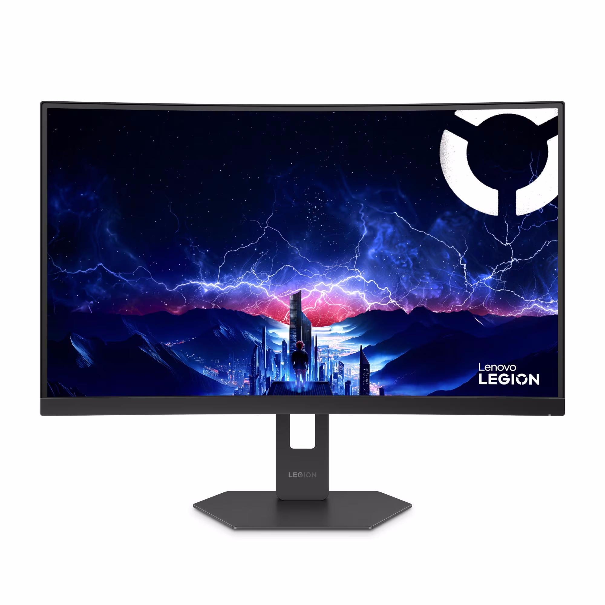 Lenovo Legion 27Q-2c, Schwarz, 27 Zoll, Curved, QHD, 240 Hz, 0,5 ms Monitor (VA, DisplayHDR 400, 2 x HDMI 2.1, 1 x DisplayPort 1.4, h&ouml;henverstellbar, AMD FreeSync Premium) - Bild 1
