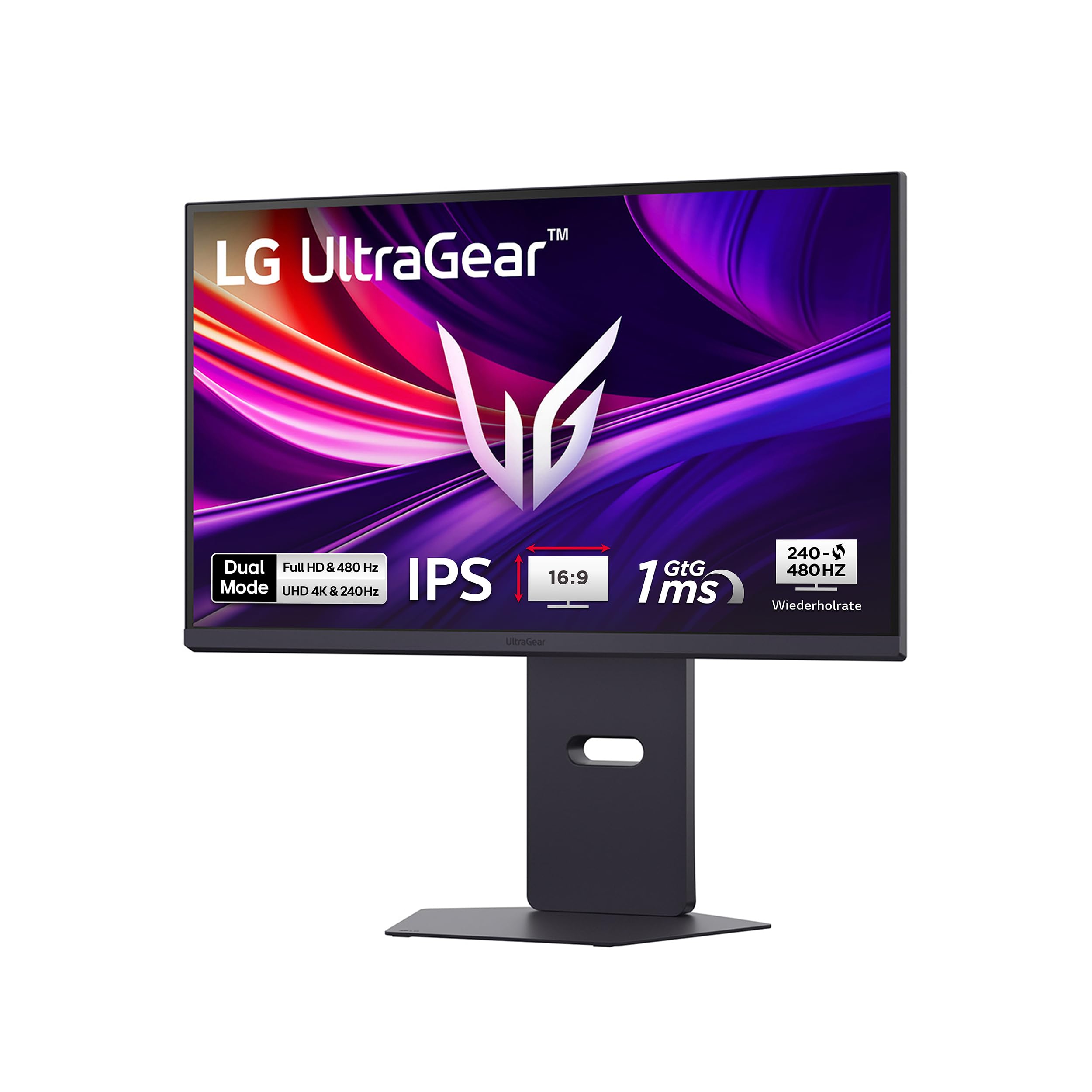 LG UltraGear 27G850A-B.AEU, Schwarz, 27 Zoll, 4K UHD, 480 Hz, 1 ms Gaming-Monitor (IPS, DisplayHDR 600, 2 x HDMI 2.1, 1 x DisplayPort 2.1, h&ouml;henverstellbar, AMD FreeSync Premium Pro) - Bild 1