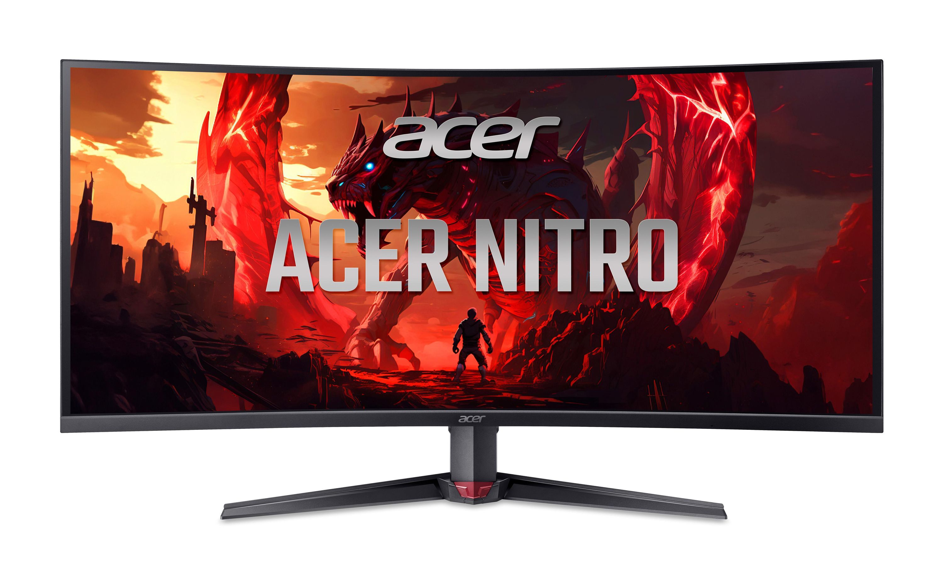 ACER Nitro XZ403CKRbmiiphuzx, Schwarz, 40 Zoll, Curved, Wide 4K, VA, 180 Hz, 0,5 ms (HDMI, DisplayPort, USB-C, h&ouml;henverstellbar, neigbar, schwenkbar, AMD FreeSync Premium, HDR400) - Bild 1
