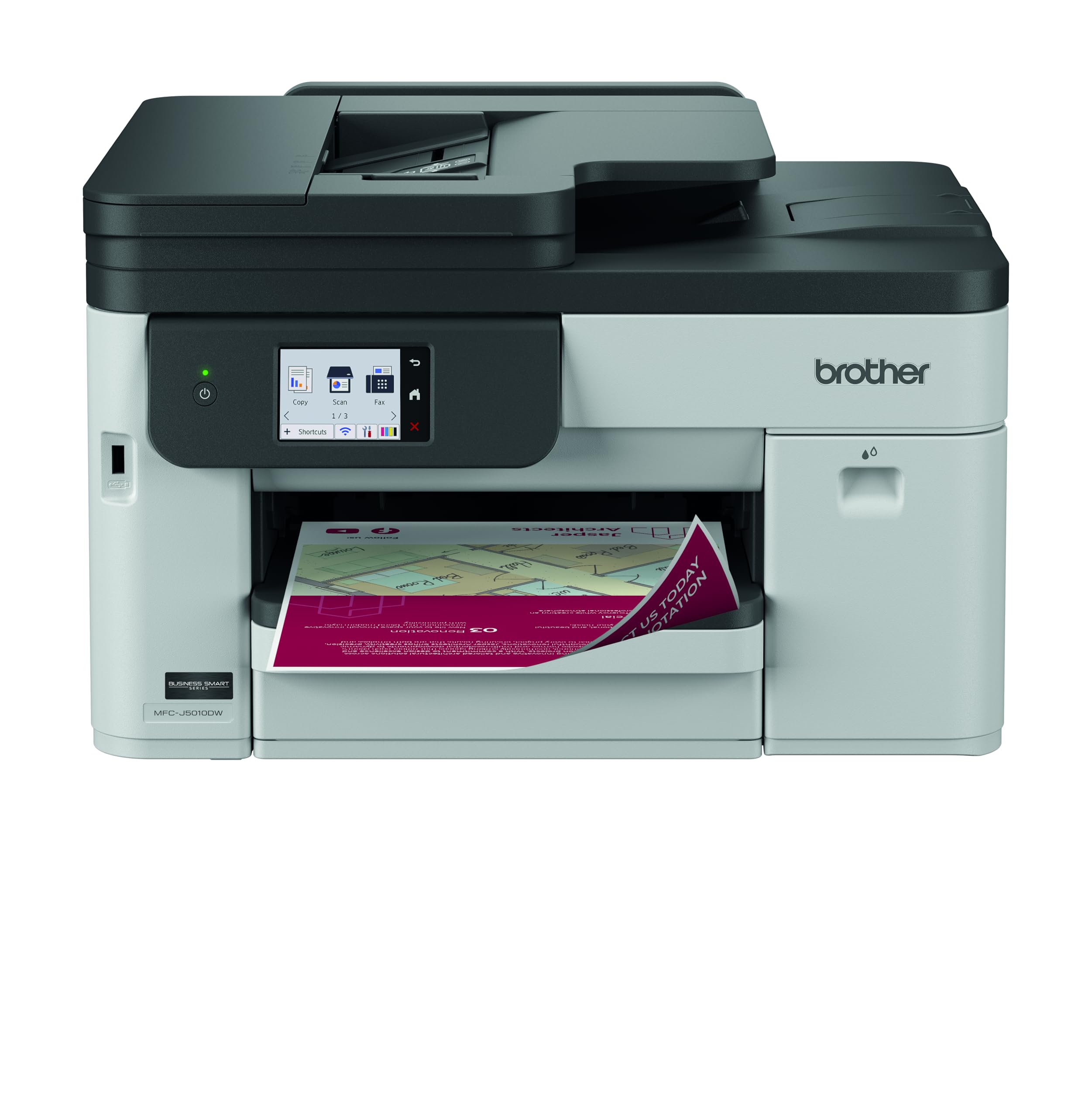 BROTHER MFC-J5010DW 4in1 Multifunktionsdrucker (Tintenstrahldrucker, 4-in-1, Drucker, Fax, Scanner, Kopierer, Dual-Band WLAN (2,4 / 5 GHz), Gigabit-LAN, USB, AirPrint, Duplex, A4) - Bild 1