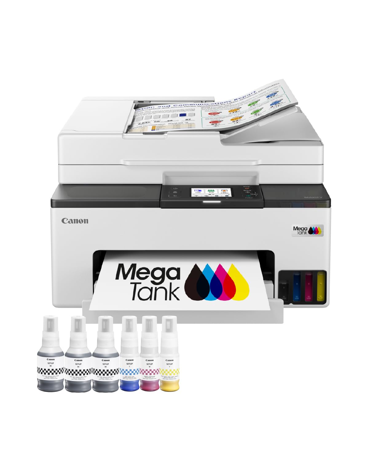 CANON MAXIFY GX2051, Schwarz, Wei&szlig; Multifunktionsdrucker (Tintenstrahldrucker, 4-in-1, Drucker, Scanner, Kopierer und Fax, WLAN, USB, AirPrint, Duplex) - Bild 1