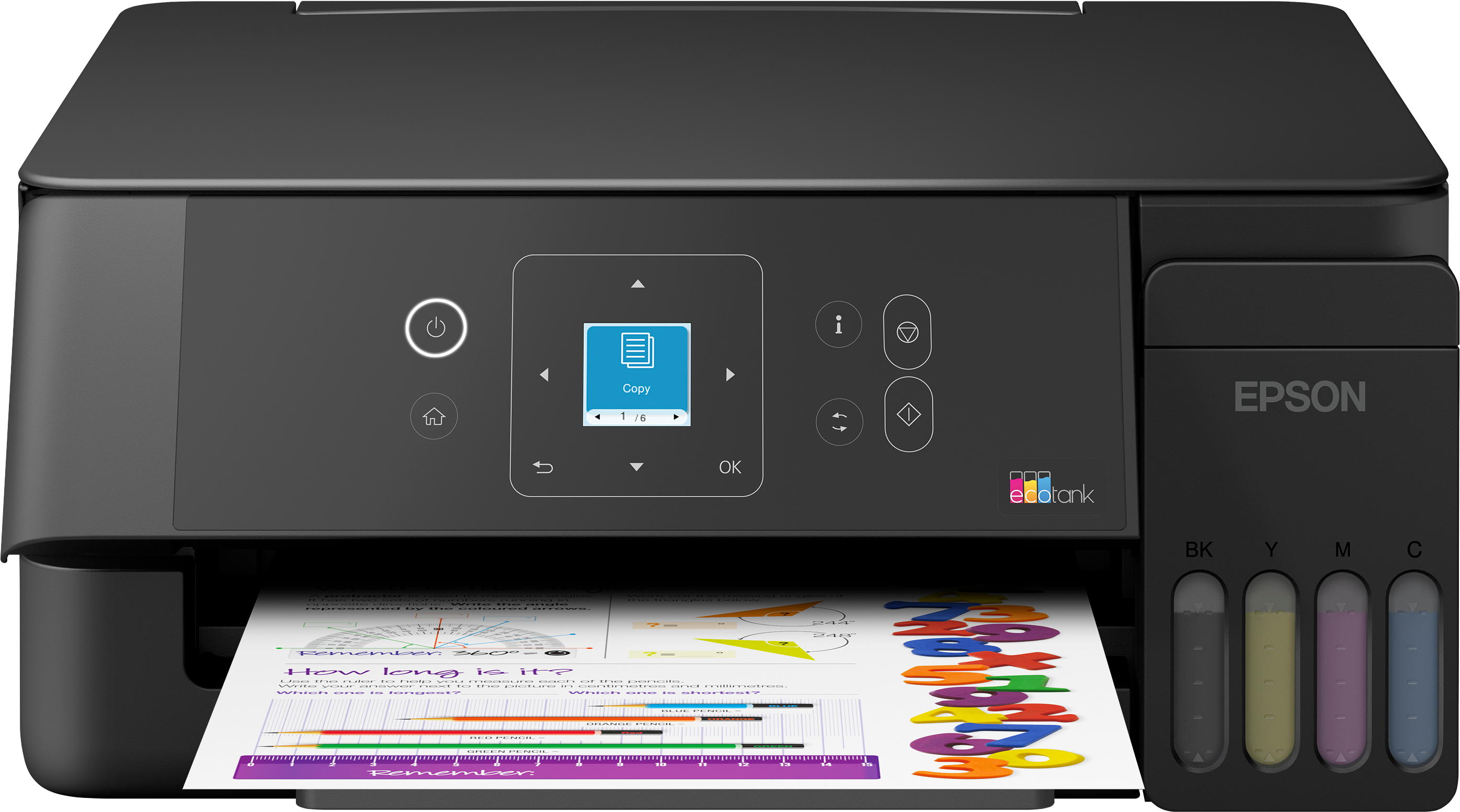 Epson EcoTank ET-2921, Schwarz Multifunktionsdrucker (Tintenstrahldrucker, 3-in-1, Drucker, Scanner, Kopierer, WLAN, USB, AirPrint, Duplex, A4) - Bild 1