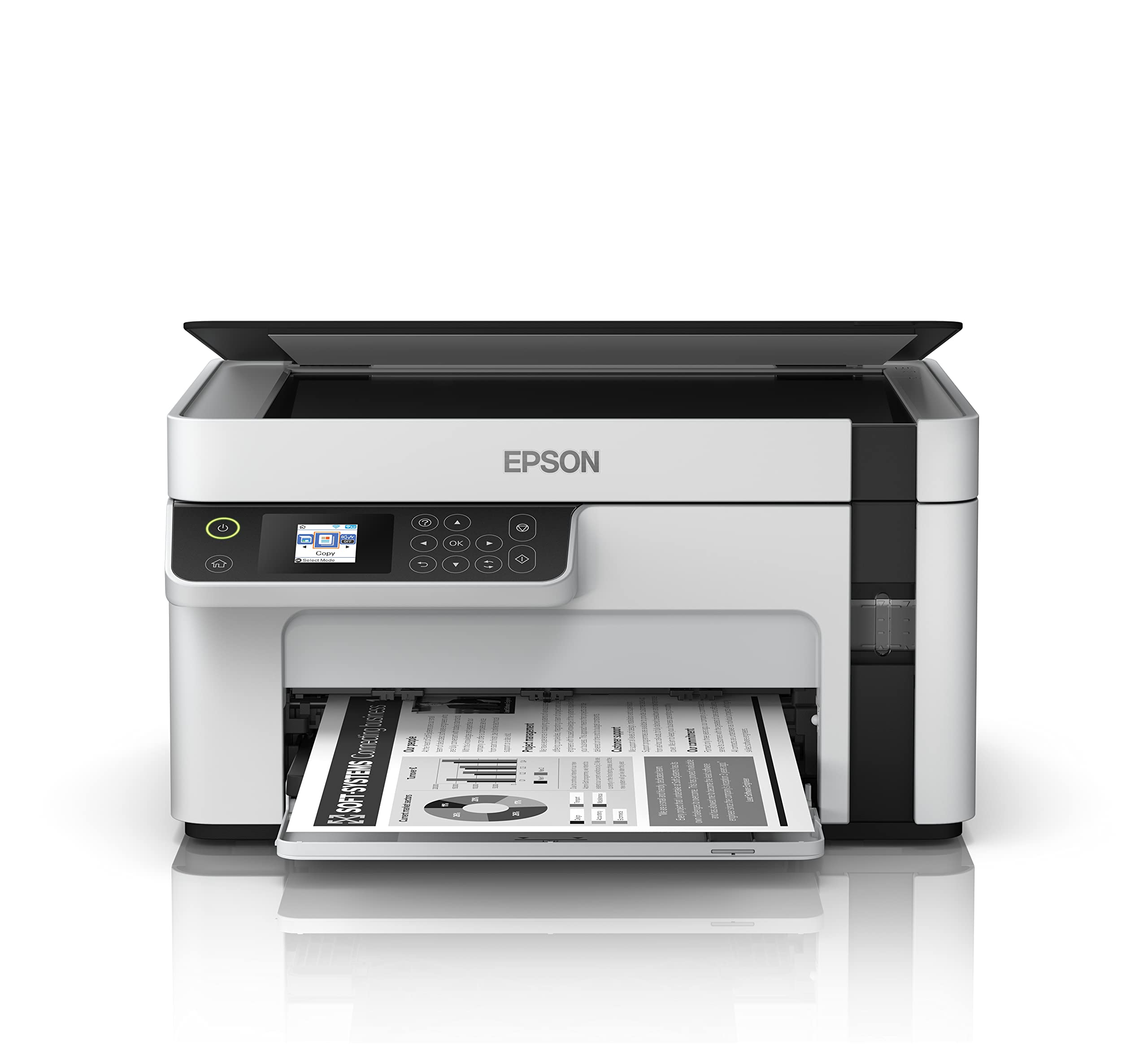 Epson EcoTank ET-M2120 Multifunktionsdrucker (C11CJ18401, Tintenstrahldrucker, 3-in-1, Drucken, Scannen, Kopieren, WLAN, Epson Connect, Apple AirPrint, A4) - Bild 1