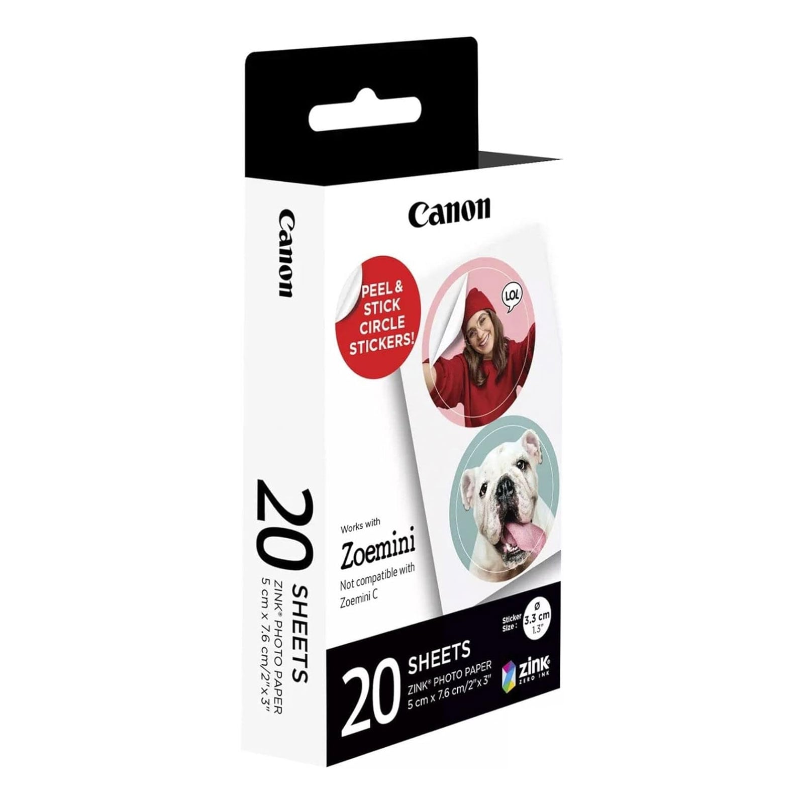 Canon Zoemini ZINK Circle Sticker ZP-2030-2C-20 - Bild 1