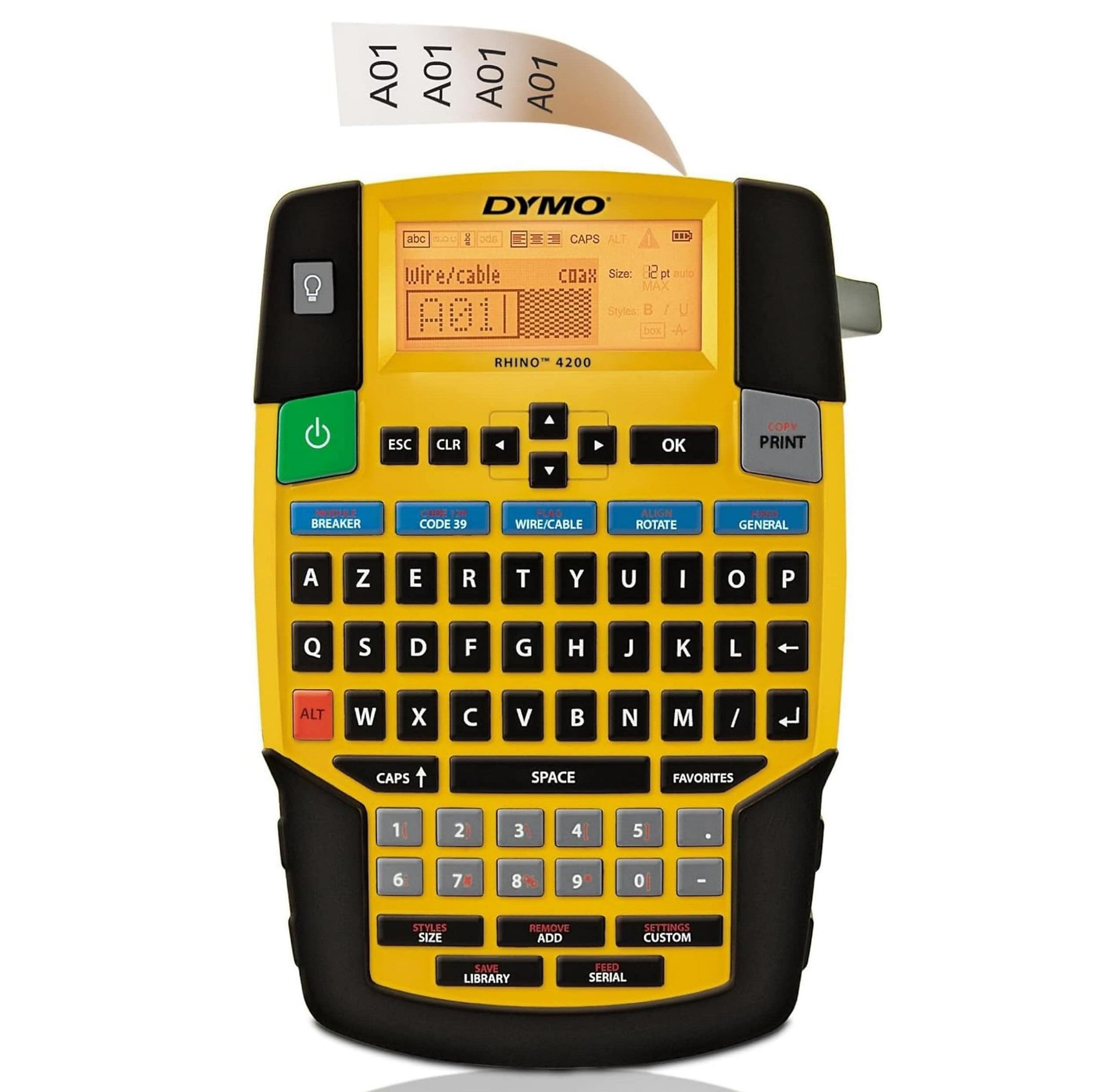 Dymo Rhino 4200 6/9/12/19mm Rhino-B&auml;nder AZERTY Etikettendrucker - Bild 1