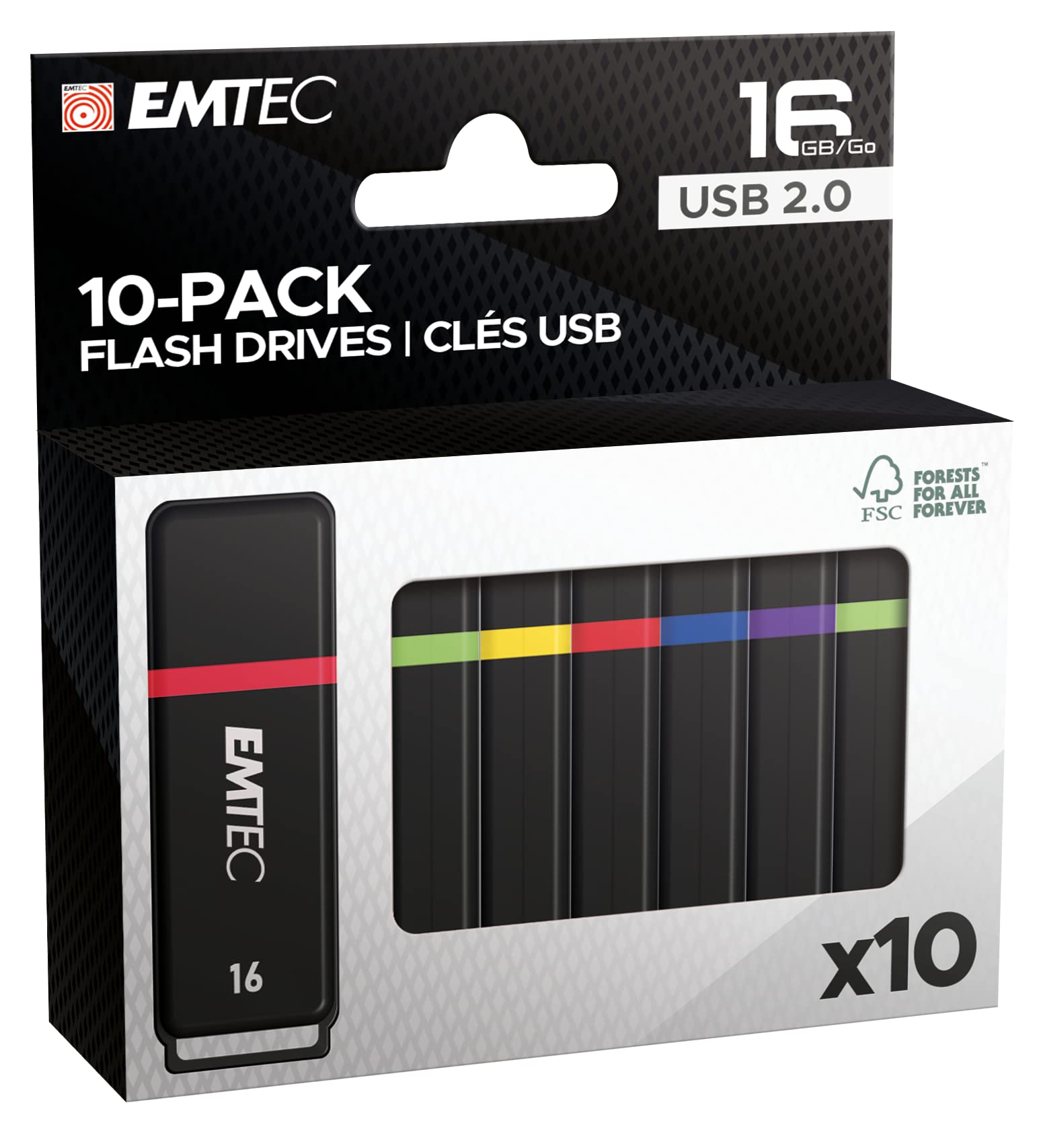 EMTEC K100 USB 2.0 Mini Box 10er-Pack USB-Sticks (ECMMD16GK102P10) - Bild 1