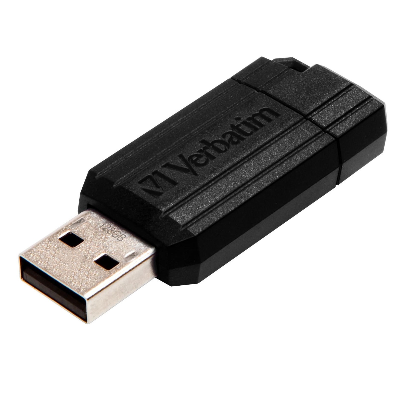 VERBATIM PinStripe USB 2.0 128 GB schwarz USB-Stick - Bild 1