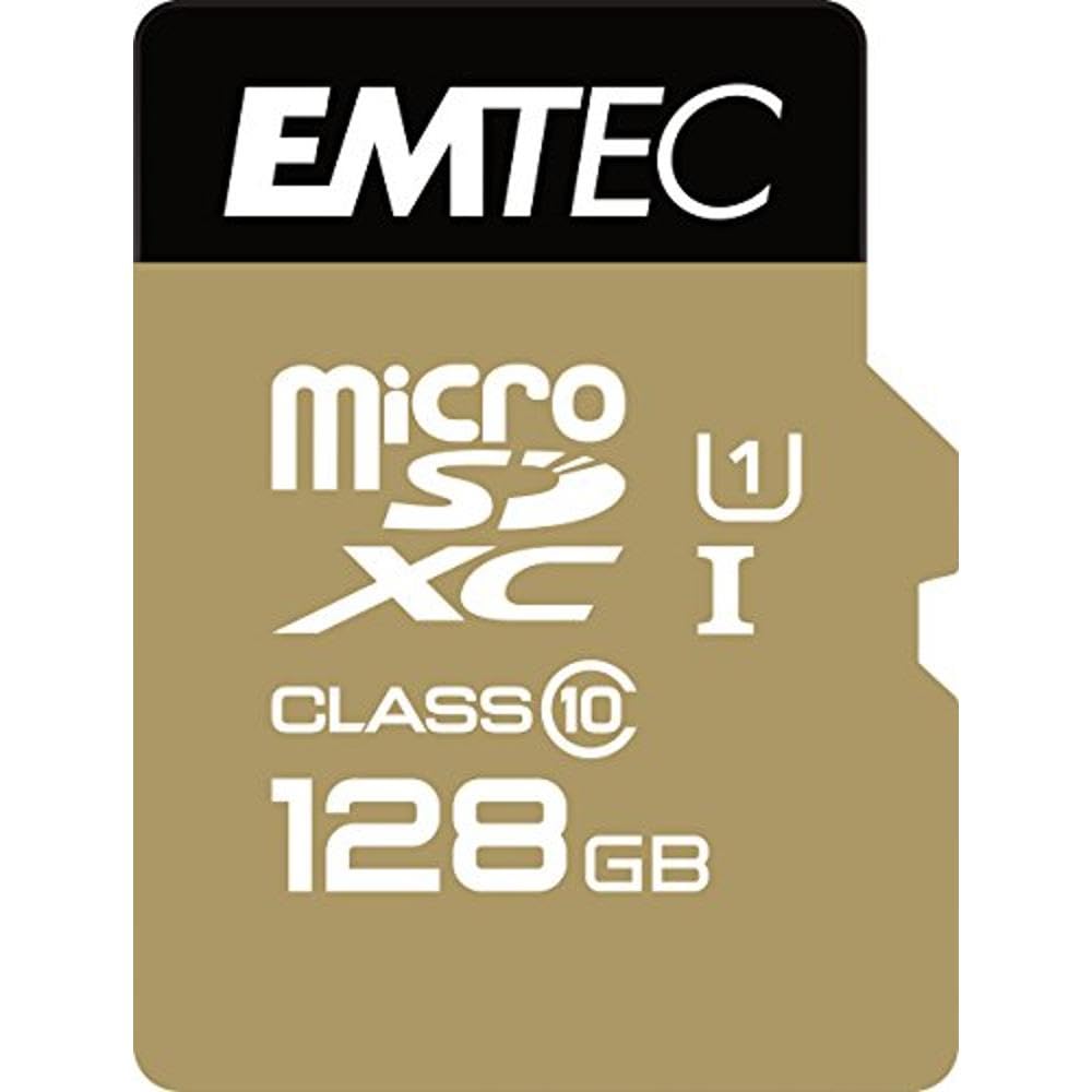 EMTEC microSD 128GB UHS-I U1 EliteGold + Adapter (Handy, Tablet, ECMSDM128GXC10GP) - Bild 1