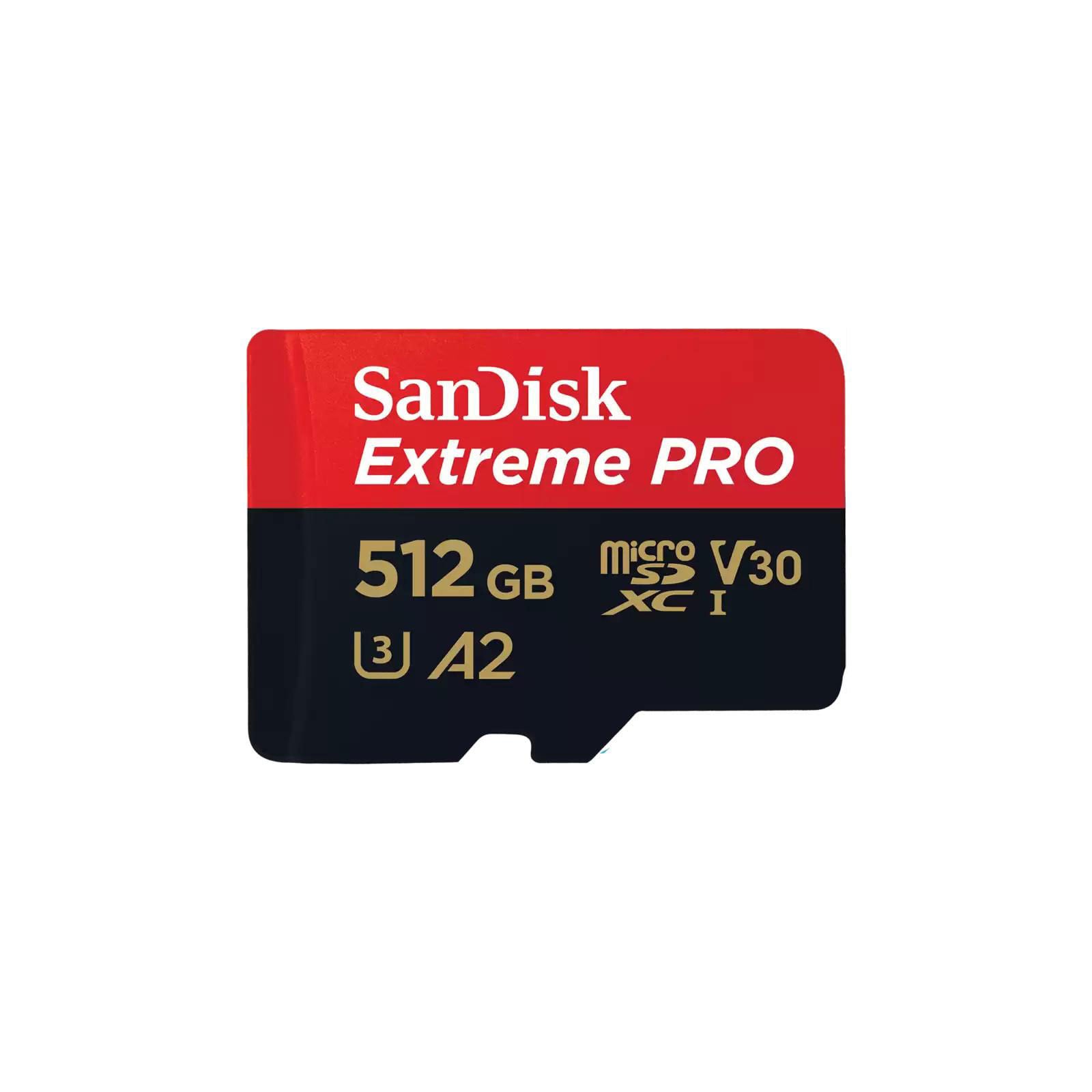 SanDisk microSDXC Extreme PRO 512GB (R200MB/s) micro SDXC Speicherkarte (Adapter, 2 Jahre RescuePRO Deluxe) - Bild 1