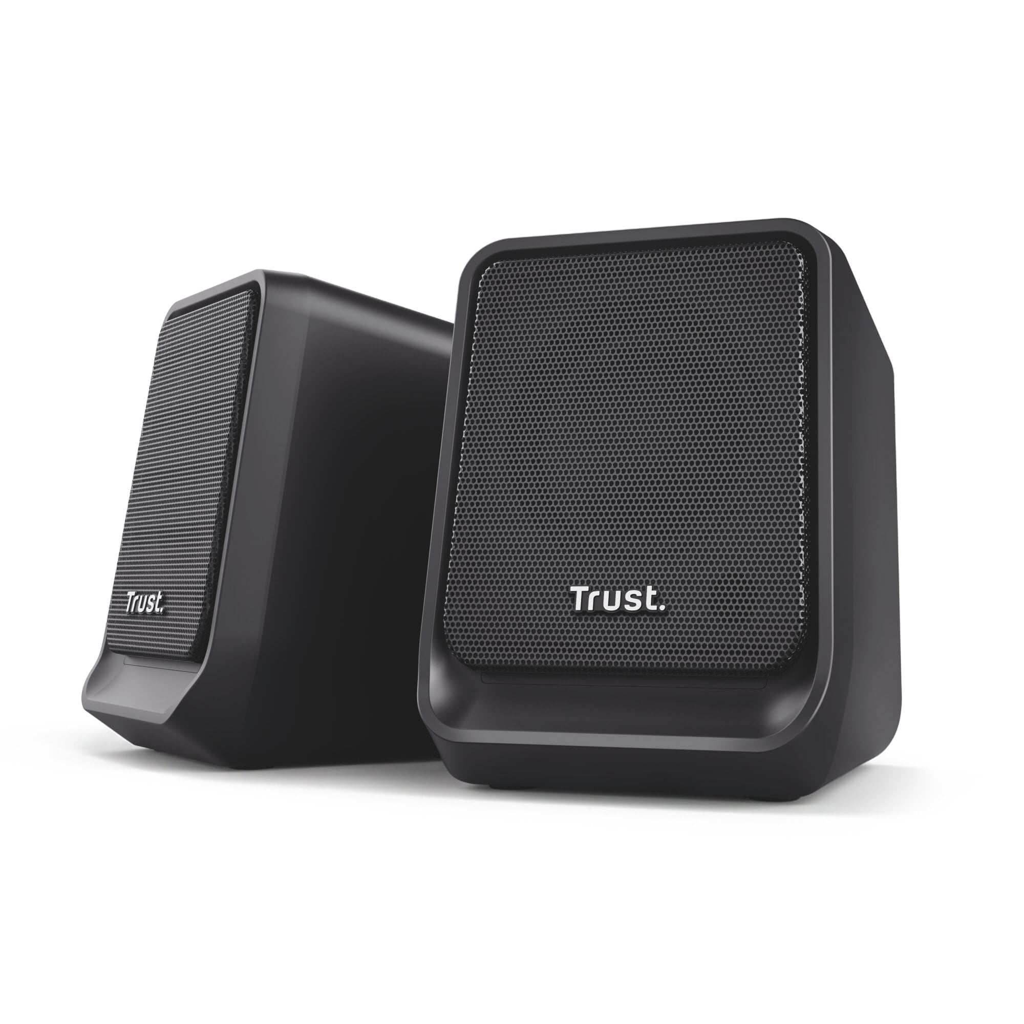 Trust Milo 2.0-Lautsprecherset Schwarz (Kabelgebunden, USB-C-Anschluss, Stereo Sound, Lautst&auml;rkeregler, Metallgitter) - Bild 1