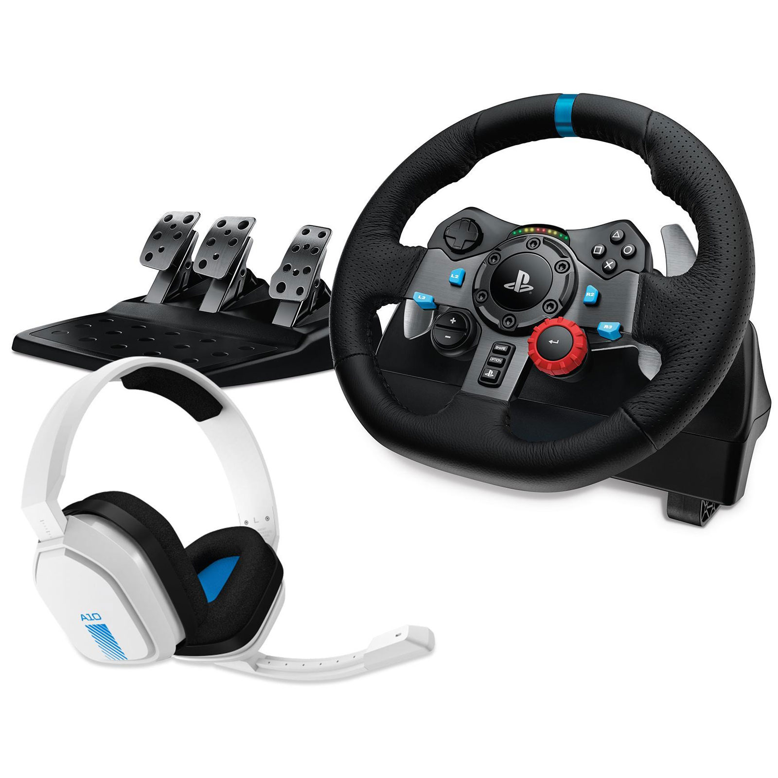 Logitech Bundle G29 Driving Force Racing Wheel + Logitech Astro A10 Playstation Gaming-Headset - Bild 1
