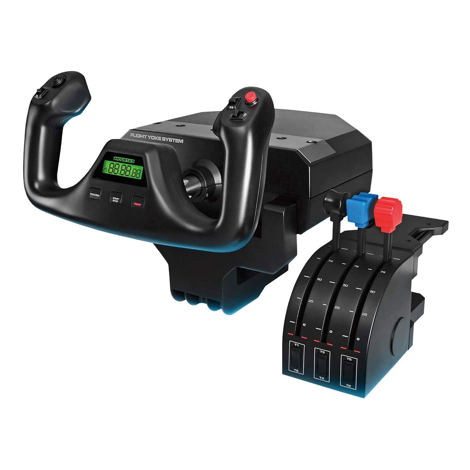 Saitek Pro Flight Yoke System Joystick Controller Steuerkn&uuml;ppel Schubregler - Bild 1