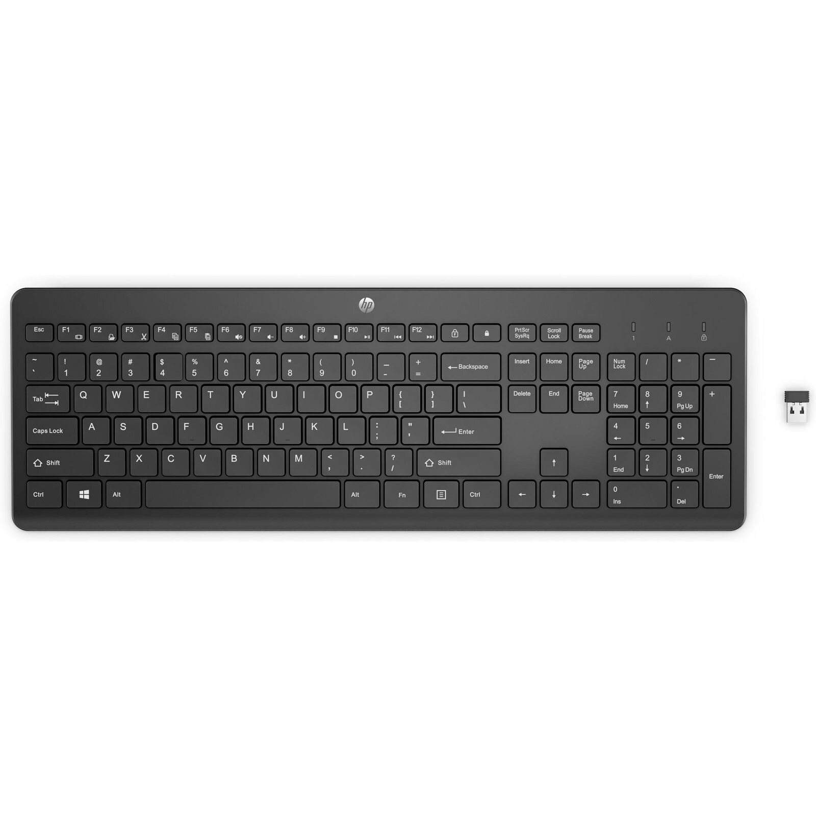 HP 230 Wireless-Tastatur, Schwarz (DE-Layout, Funk, 3L1E7AA#ABD) - Bild 1