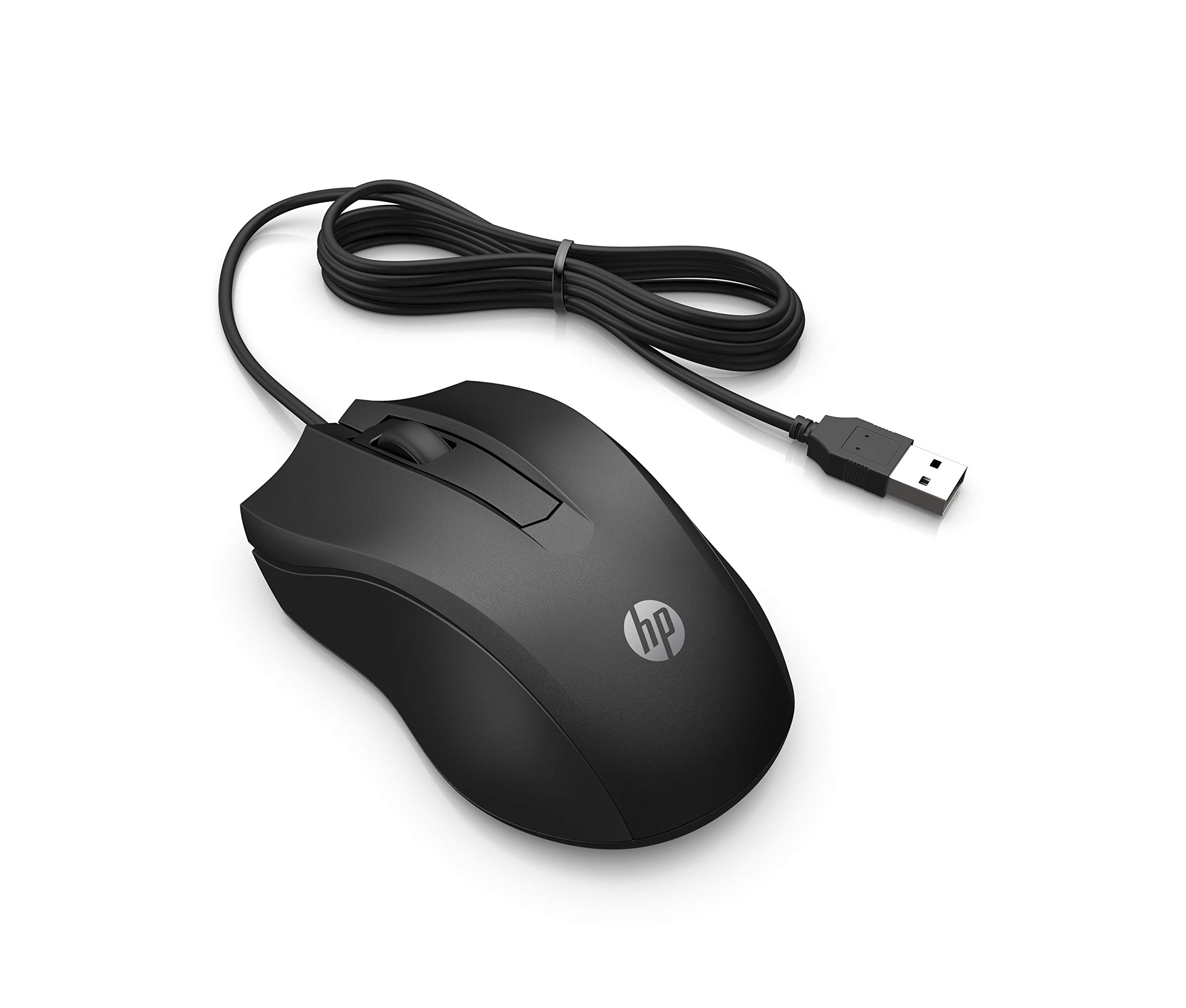 HP Kabelgebundene Maus 100 (6VY96AA, USB Type-A-Anschluss, geschwungenes Design) - Bild 1