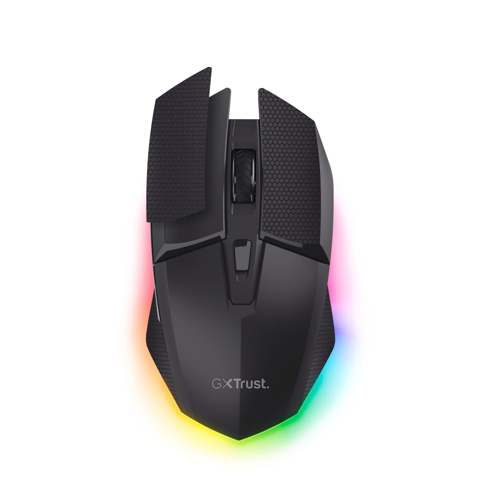 Trust GXT 122 Felox+ Duale kabellose beleuchtete Gaming-Maus, Schwarz (Funk, Bluetooth)