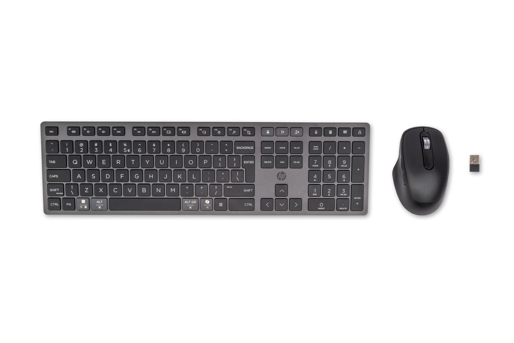 HP 720 Kombo mit wiederaufladbarer kabelloser Tastatur und Maus f&uuml;r mehrere Ger&auml;te (9T5A9AA, Funk, Bluetooth, USB Type-A-Anschluss) - Bild 1