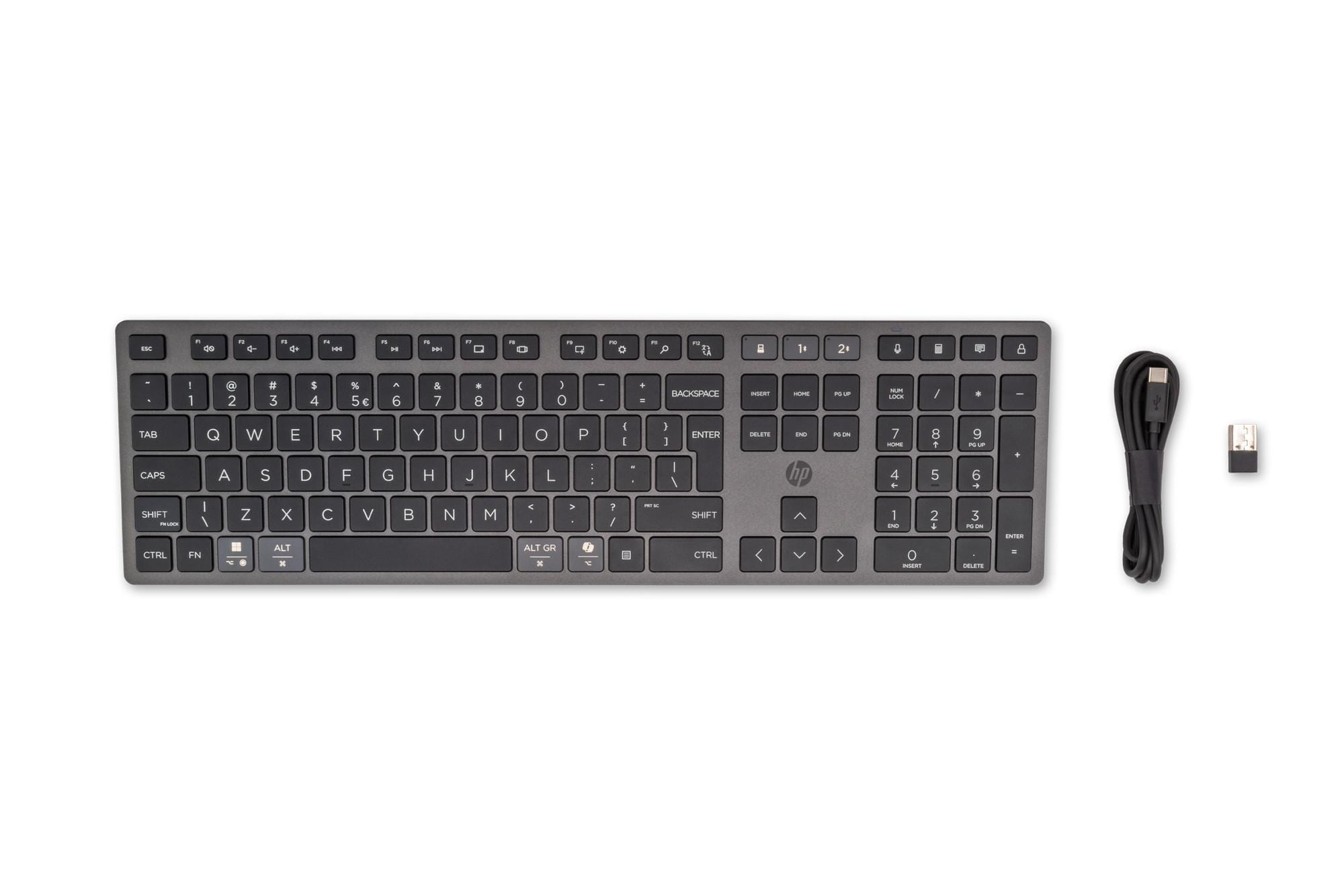 HP 720 Kabellose Tastatur f&uuml;r mehrere Ger&auml;te (9T5B1AA, Funk, Bluetooth, USB Type-A-Anschluss) - Bild 1