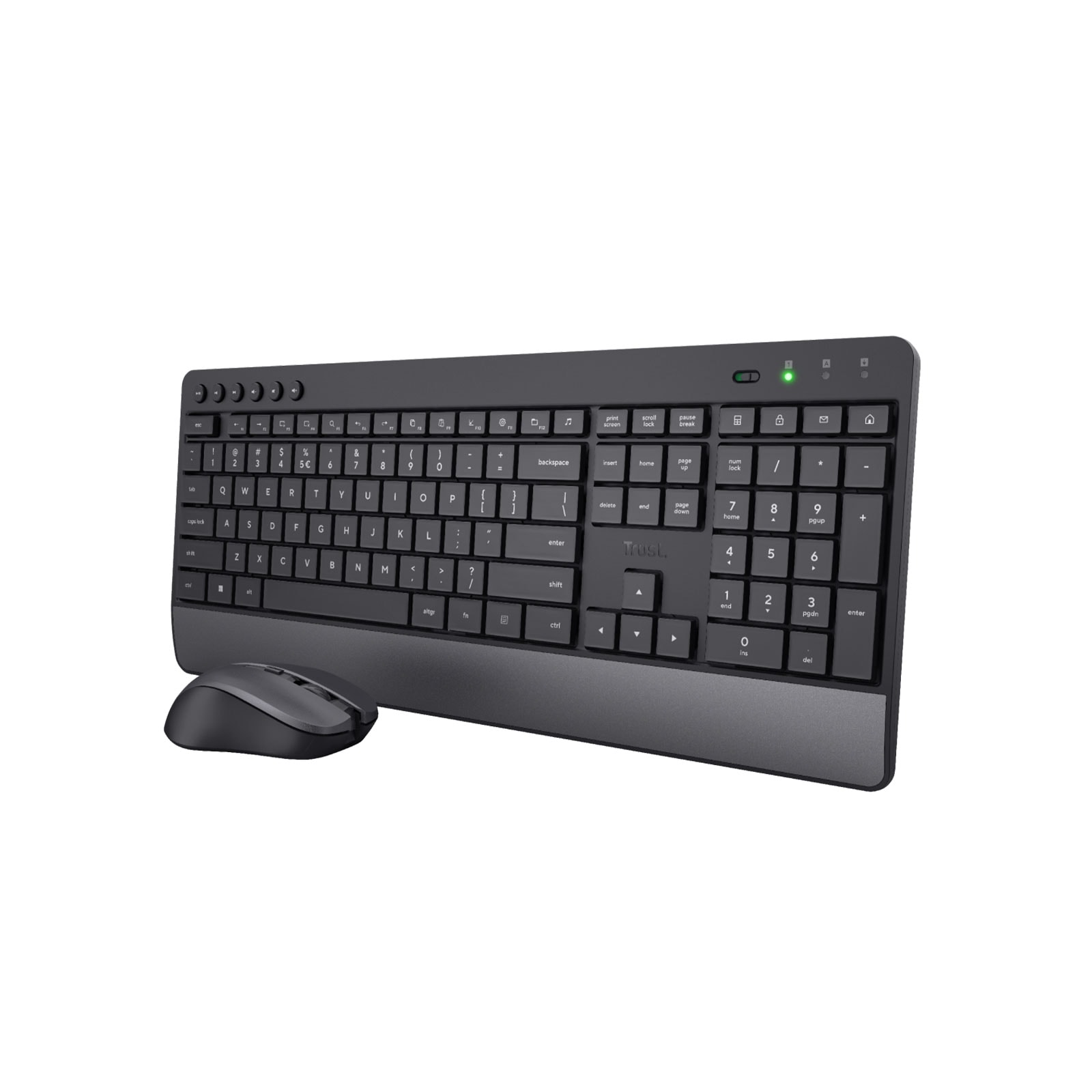 TRUST Trezo komfortables Set aus kabelloser Tastatur und Maus - Bild 1