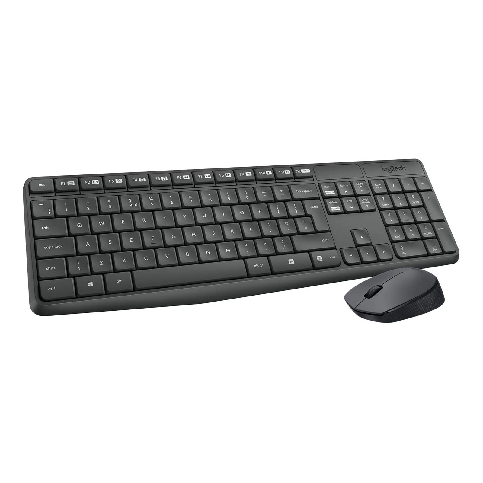 Logitech MK235 Wireless Keyboard und Mouse USB-Empf&auml;nger Tastatur- Maus- Set - Bild 1