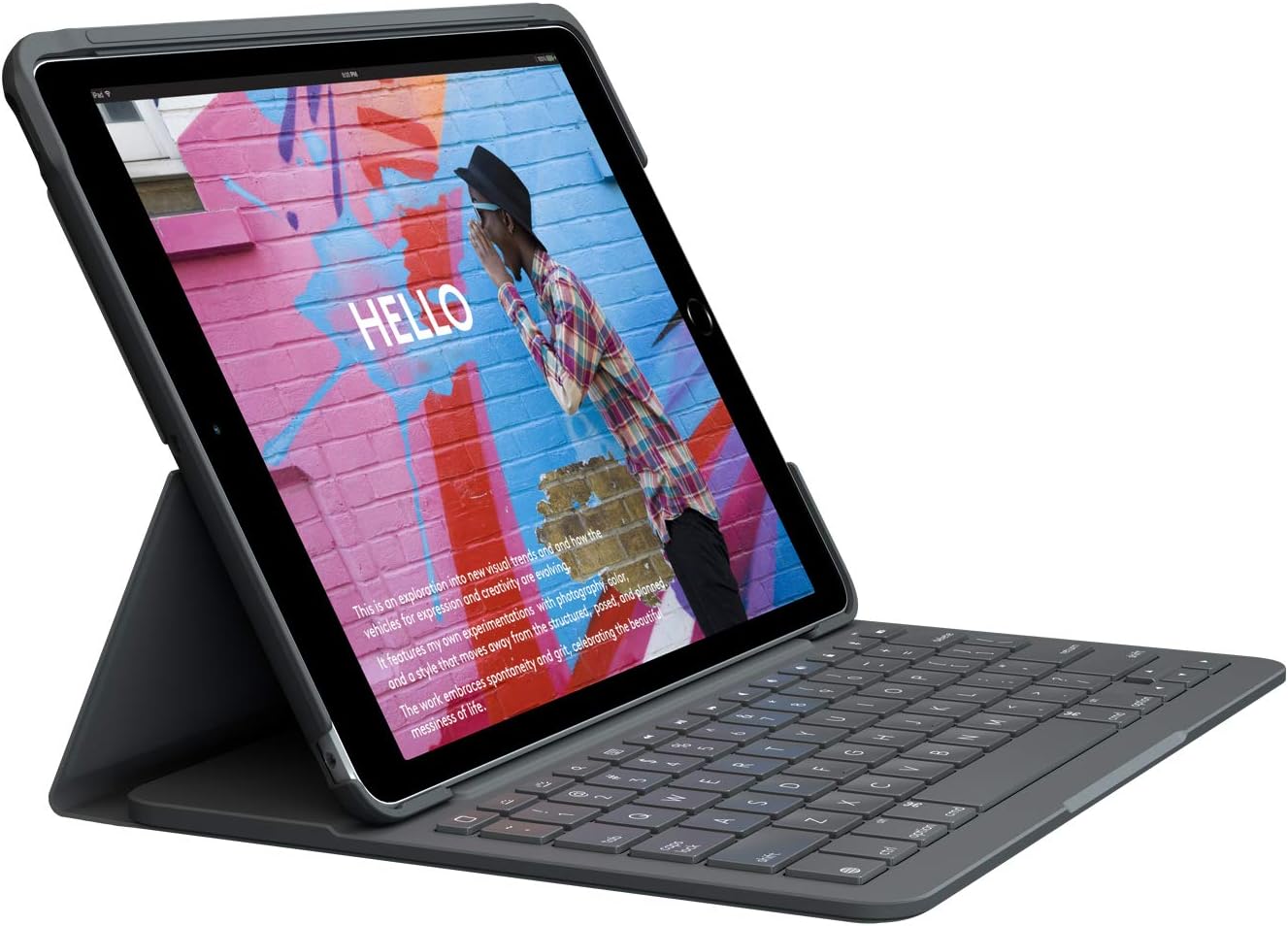 Logitech Slim Folio f&uuml;r iPad 7. Generation graphite Tablet-H&uuml;lle - Bild 1