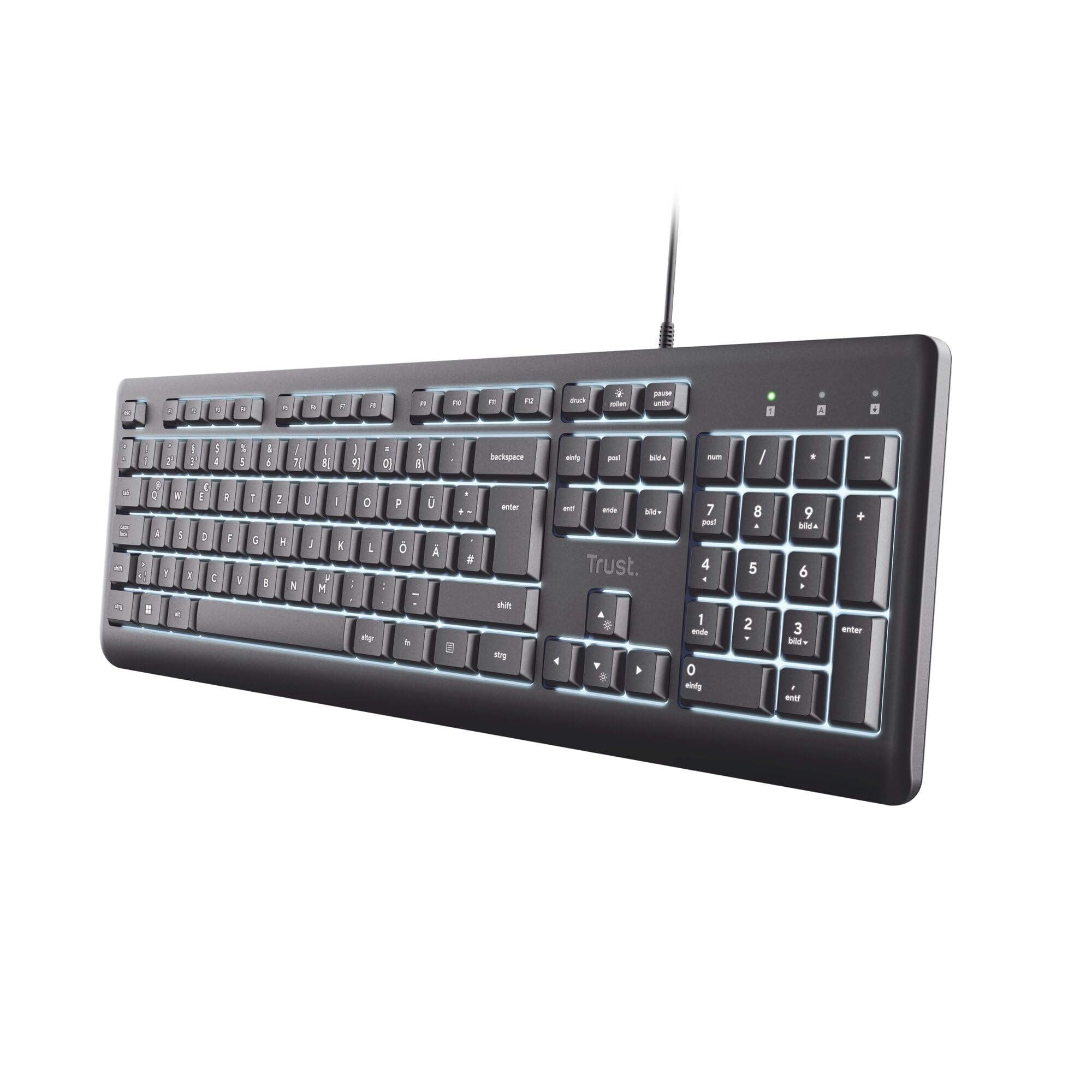 Trust Primo Beleuchtete Tastatur, Schwarz (25822, US-Layout) - Bild 1